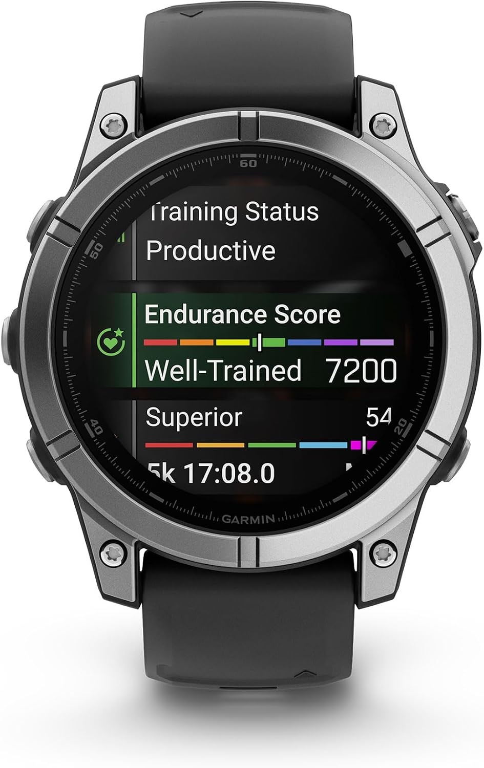 image:imageGarmin fnix 8 51 mm SolarSapphire Premium Multisport GPS Smartwatch ConnectLongLasting Battery Life DiveRatedBuiltin LED FlashlightCarbon Gray DLC Titanium with Pebble Gray Band Carbon Gray Dlc Ti Bezel Black and Pebble Gray Band LED Flashlight 100m Water Up to 48Day BatteryStainless Steel with Black Band