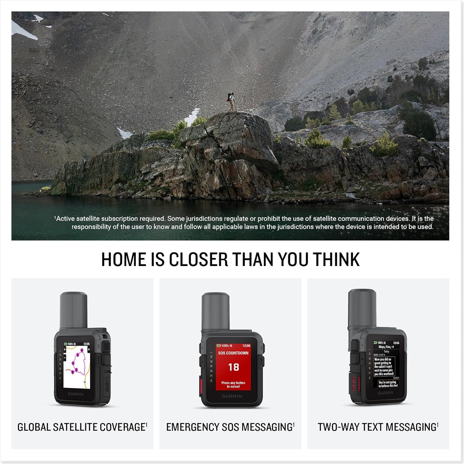 image:imageGarmin inReach Mini 3 Plus Rugged Global Satellite Communicator with Touchscreen Texting Photo amp Voice Messaging Emergency SOS Messages amp Battery Up to 350 Hours with 10min inReach Tracking Rugged Satellite Communicator with Color 19 Touchscreen TwoWay Text 600 Chars Photo and Voice Messaging USBC ChargingNo Photo and Voice Messaging