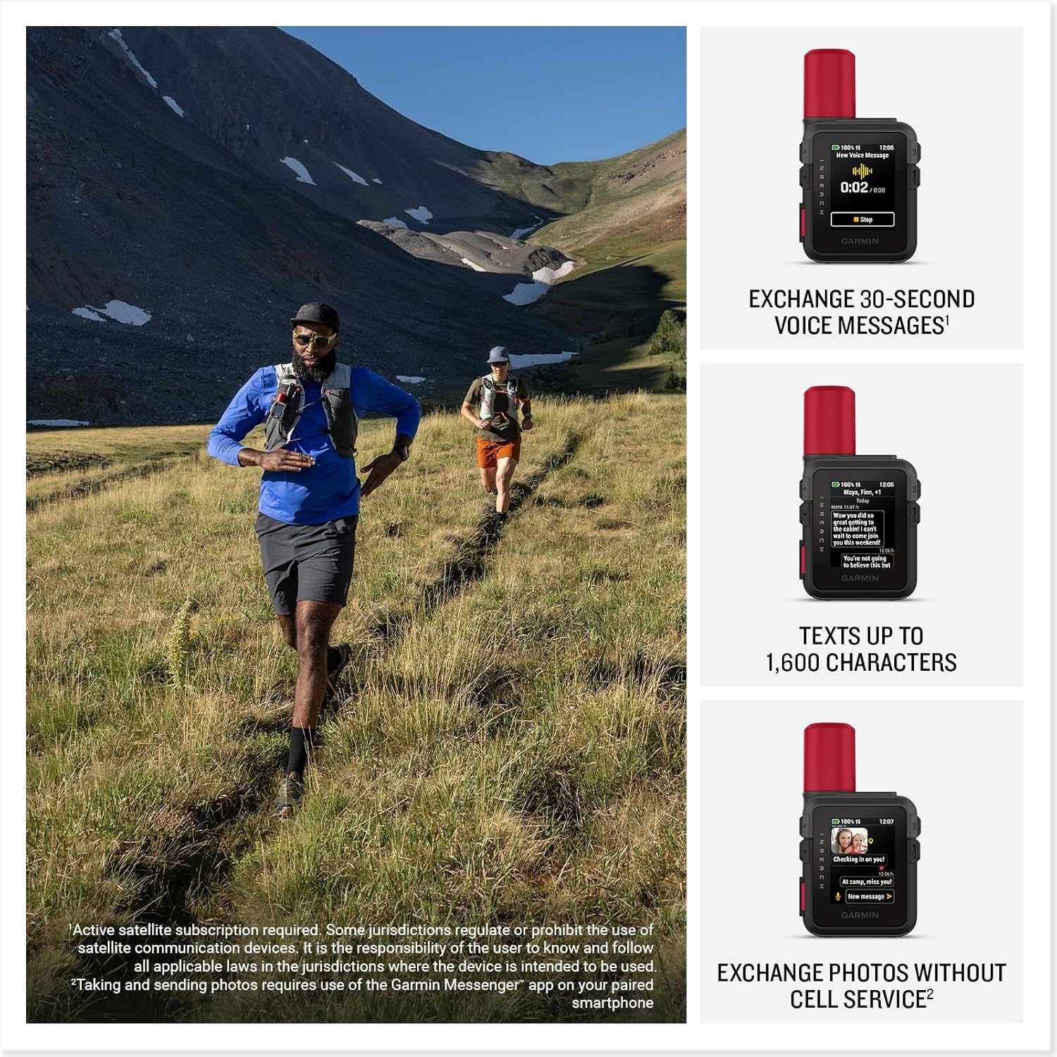 image:imageGarmin inReach Mini 3 Plus Rugged Global Satellite Communicator with Touchscreen Texting Photo amp Voice Messaging Emergency SOS Messages amp Battery Up to 350 Hours with 10min inReach Tracking Rugged Satellite Communicator with Color 19 Touchscreen TwoWay Text 600 Chars Photo and Voice Messaging USBC ChargingPhoto and Voice Messaging