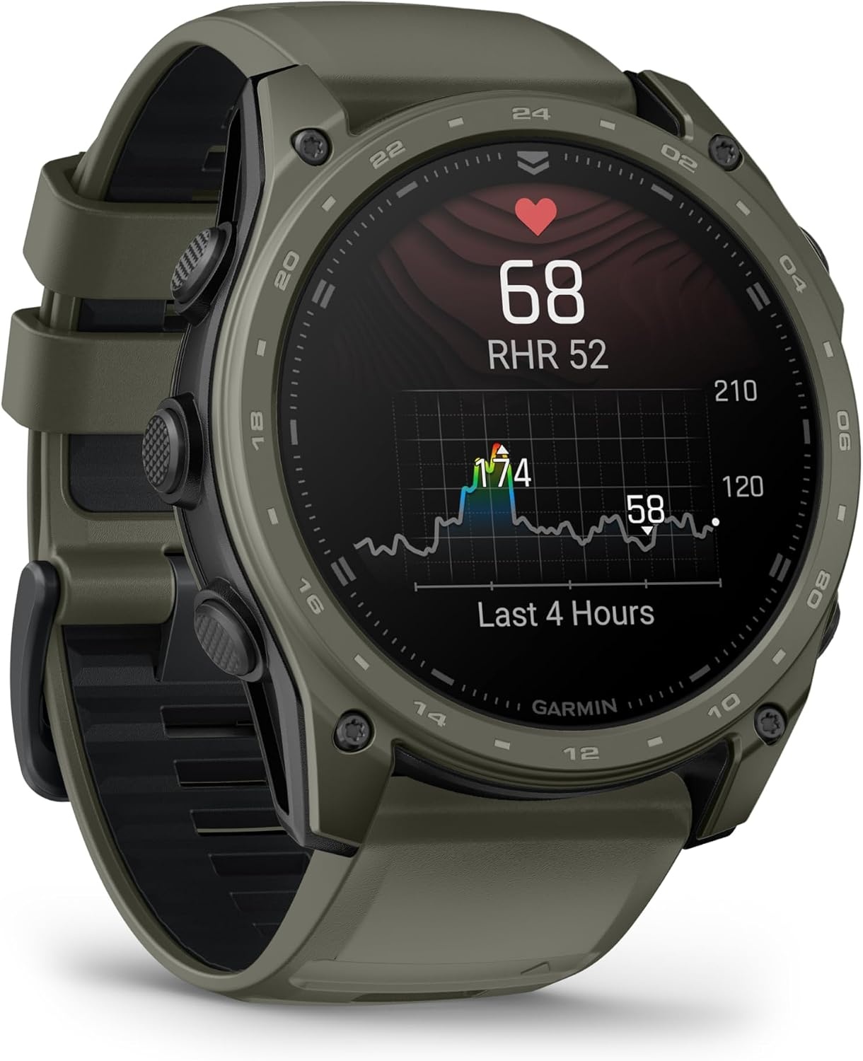 image:imageGarmin tactix 8 51mm Solar Charged Display Premium Tactical GPS Smartwatch Includes Applied Ballistics Ultralight Solver 14Inch Solar Amoled Ti Bezel and Power Sapphire Applied Ballistics Ultralight Solver MultiBand GPSAMOLED CERAKOTE Olive Drab