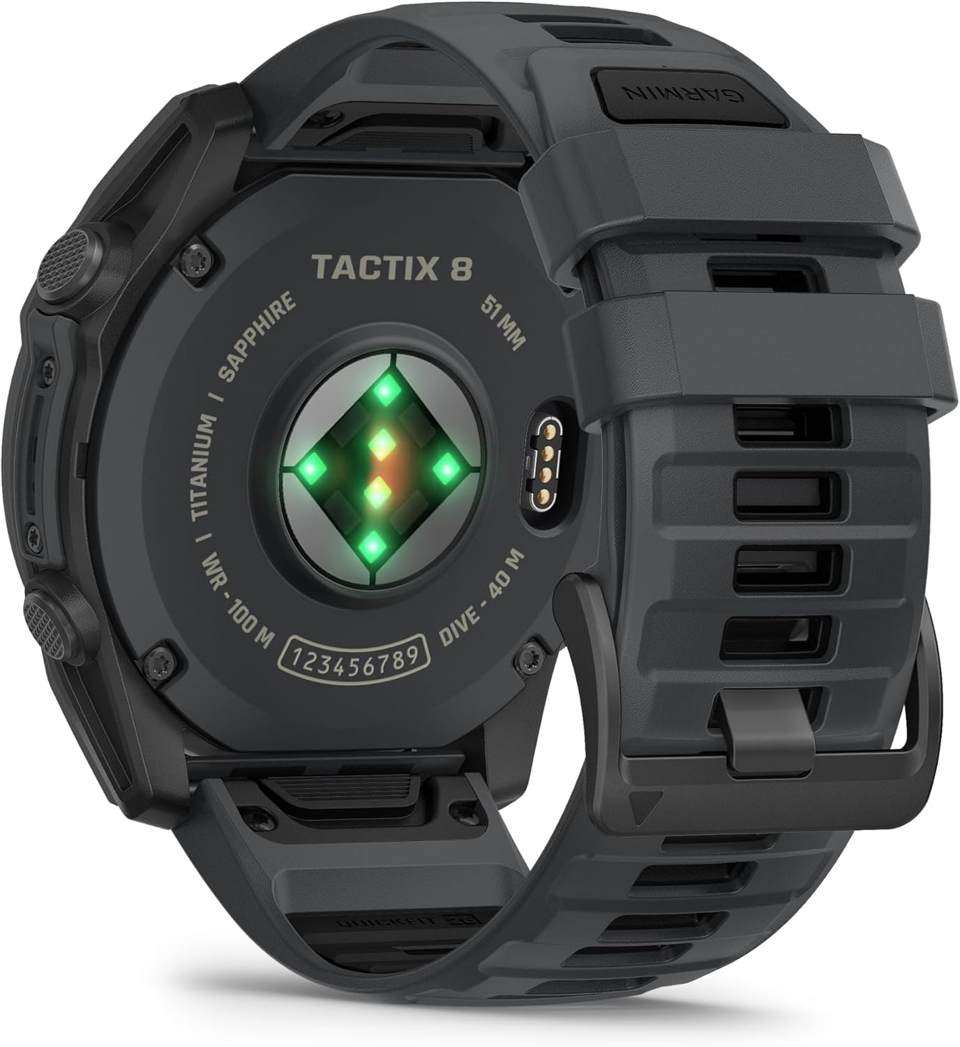 image:imageGarmin tactix 8 51mm Solar Charged Display Premium Tactical GPS Smartwatch Includes Applied Ballistics Ultralight Solver 14Inch Solar Amoled Ti Bezel and Power Sapphire Applied Ballistics Ultralight Solver MultiBand GPSAMOLED CERAKOTE Slate Gray