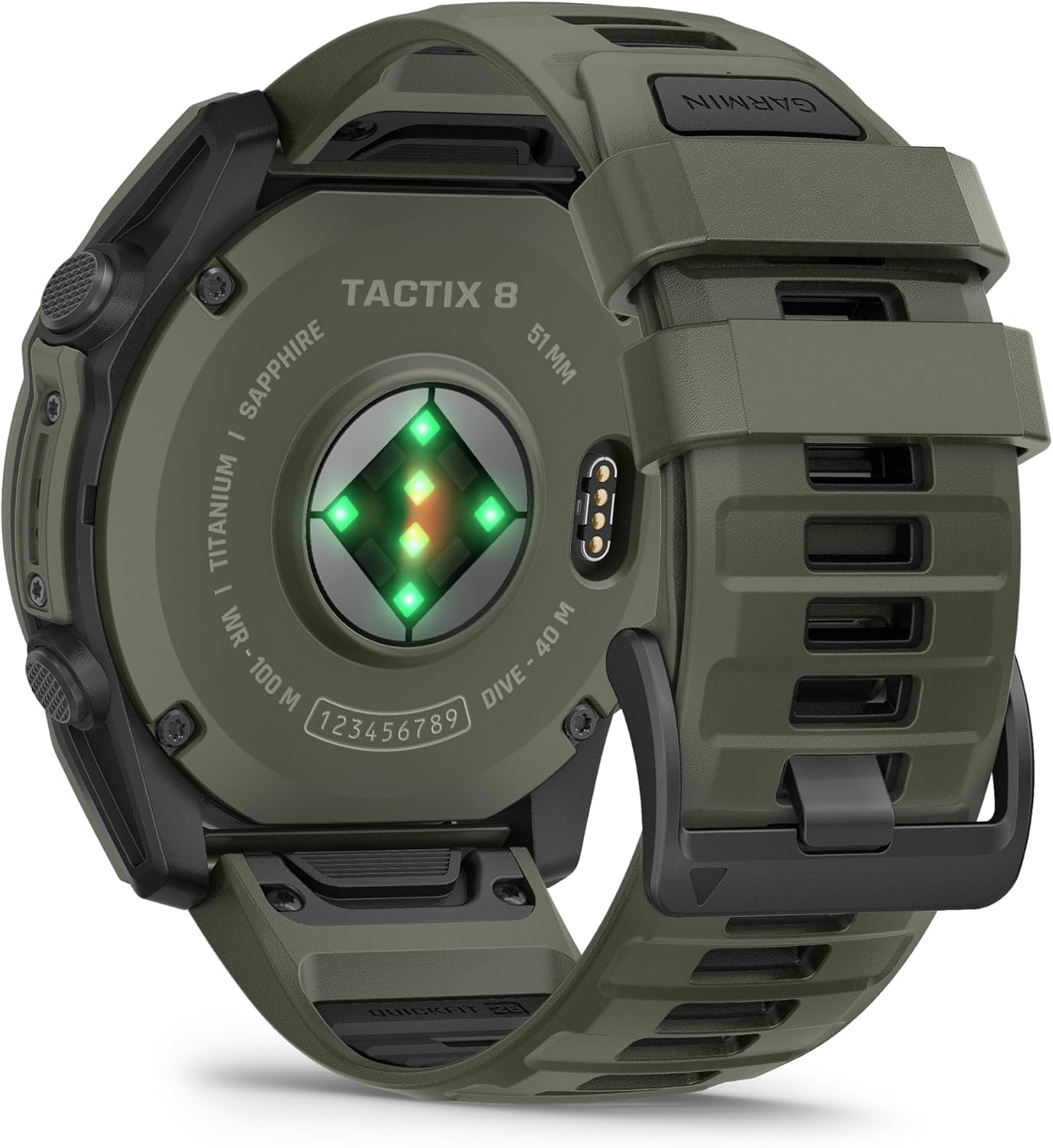 image:imageGarmin tactix 8 51mm Solar Charged Display Premium Tactical GPS Smartwatch Includes Applied Ballistics Ultralight Solver 14Inch Solar Amoled Ti Bezel and Power Sapphire Applied Ballistics Ultralight Solver MultiBand GPSAMOLED CERAKOTE Olive Drab
