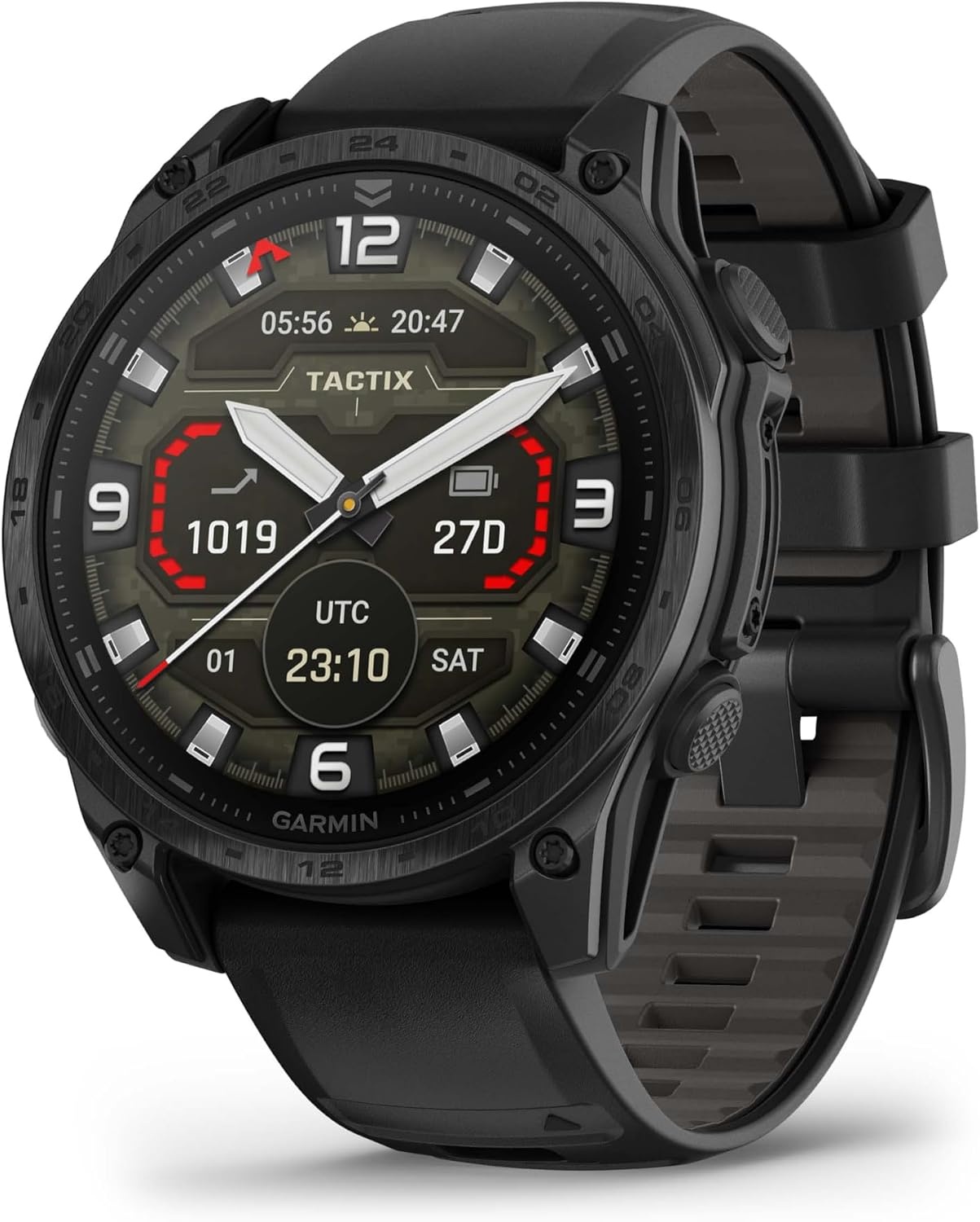 image:imageGarmin tactix 8 51mm Solar Charged Display Premium Tactical GPS Smartwatch Includes Applied Ballistics Ultralight Solver 14Inch Solar Amoled Ti Bezel and Power Sapphire Applied Ballistics Ultralight Solver MultiBand GPSAMOLED Black