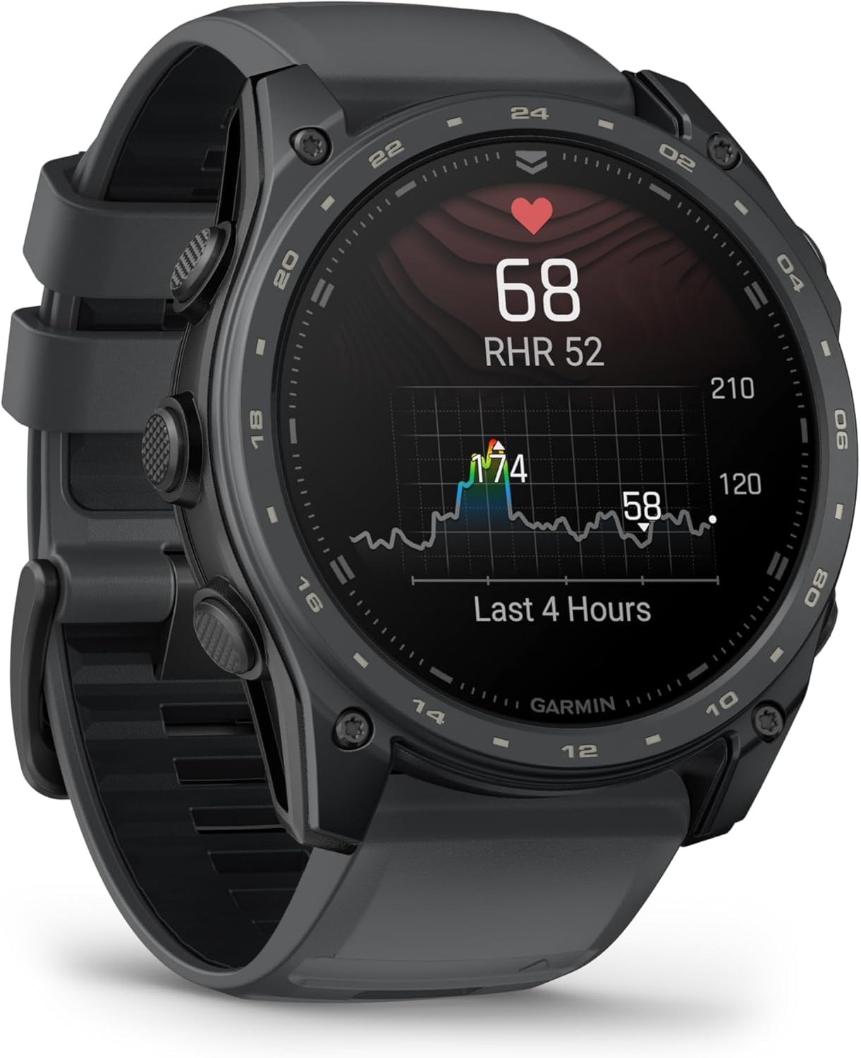 image:imageGarmin tactix 8 51mm Solar Charged Display Premium Tactical GPS Smartwatch Includes Applied Ballistics Ultralight Solver 14Inch Solar Amoled Ti Bezel and Power Sapphire Applied Ballistics Ultralight Solver MultiBand GPSAMOLED CERAKOTE Slate Gray
