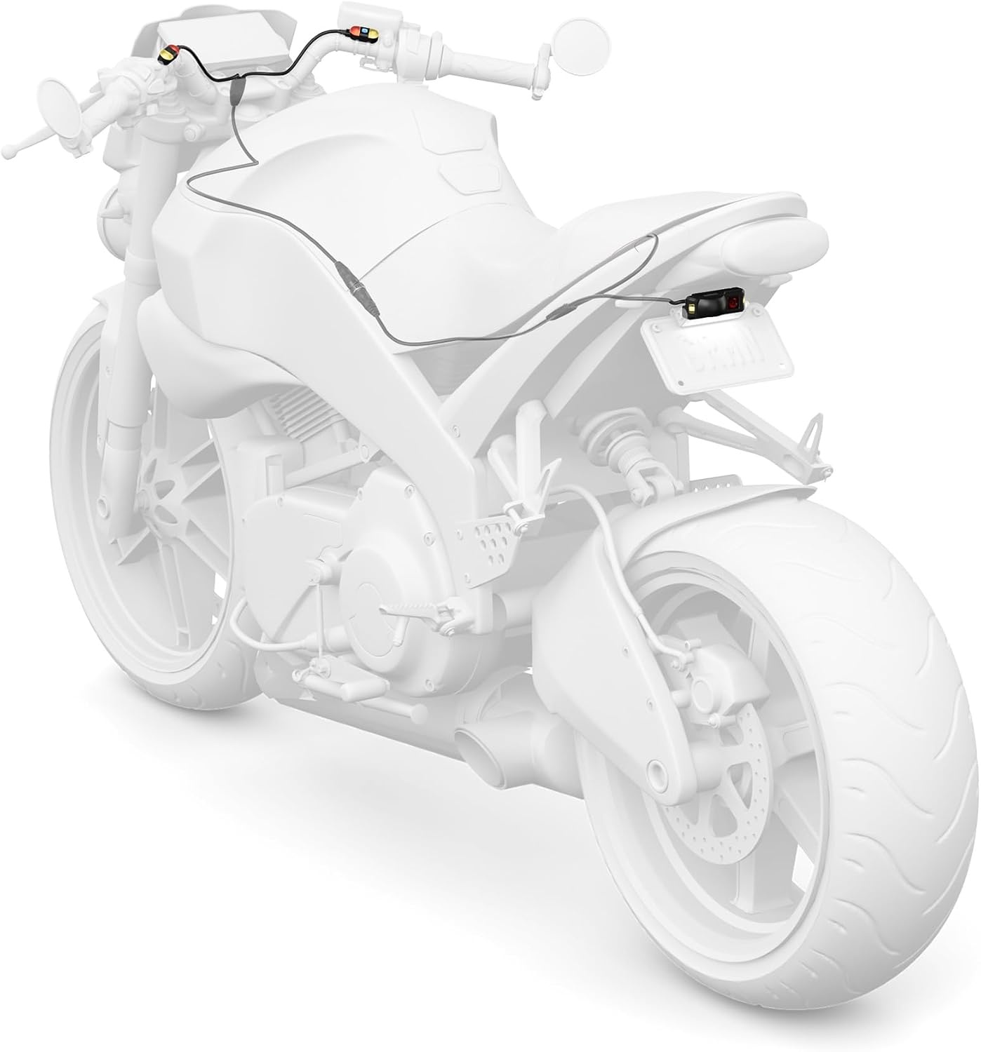 image:imageGarmin zmo R1 Radar Motorcycle Rearview and Blind Spot Radar with External Lights Audio Alerts and Headsup Indicator Lights Pairs Via Bluetooth to Zmo Radar App or XT2 External Amber and Red Lights Audio Alerts IP67 Weather Rating