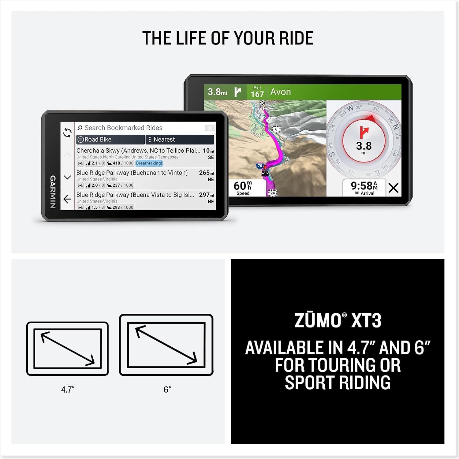 image:imageGarmin zmo XT3 6 Rugged Motorcycle GPS Lean Angles Custom Route Planning Adventurous Navigation Group Rides Garmin Performance Package Plan Option for Drag Racing Timer and Lap time Review47