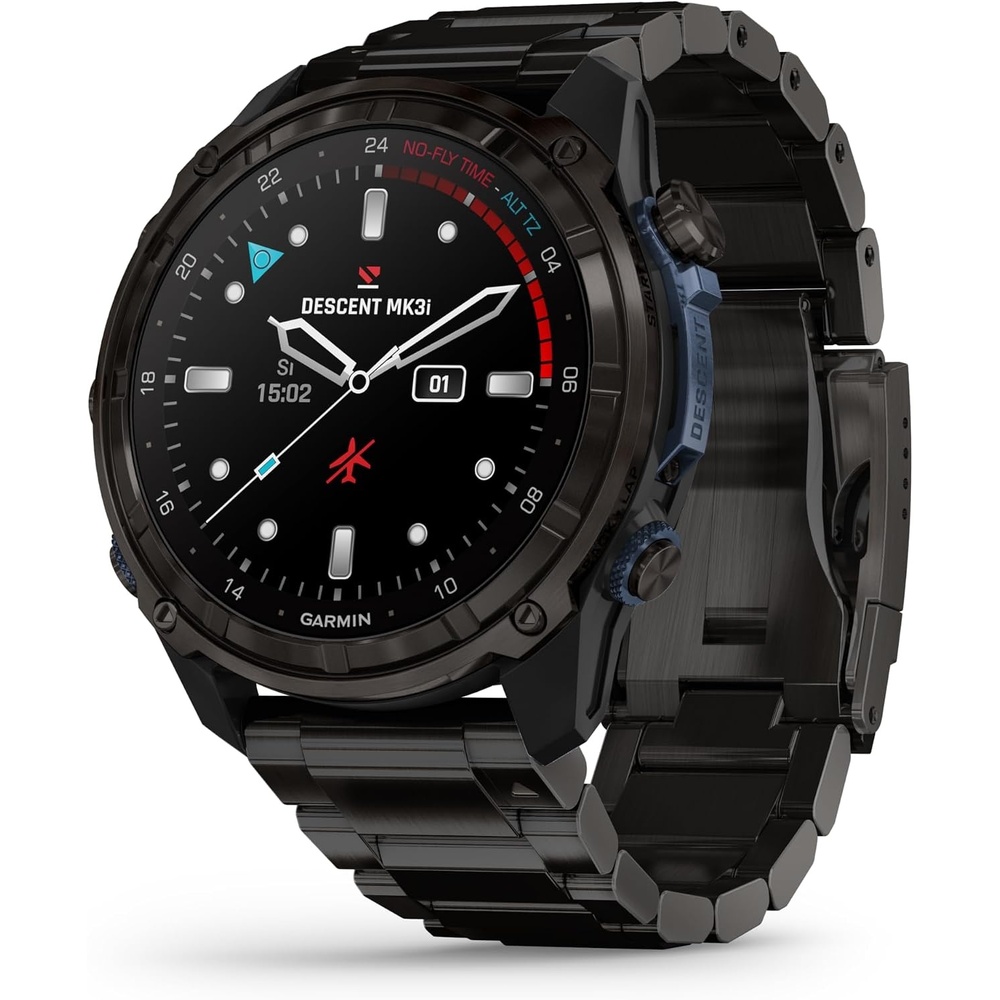 image:imageGarmin Descent Mk3i Dive Computer and Multisport GPS Smartwatch Air Integration French Gray 43mm Bronze Pvd Titanium Case 12 Amoled with Sapphire Lens 200m DiveRated Subwave Air IntegrationBlack Titanium