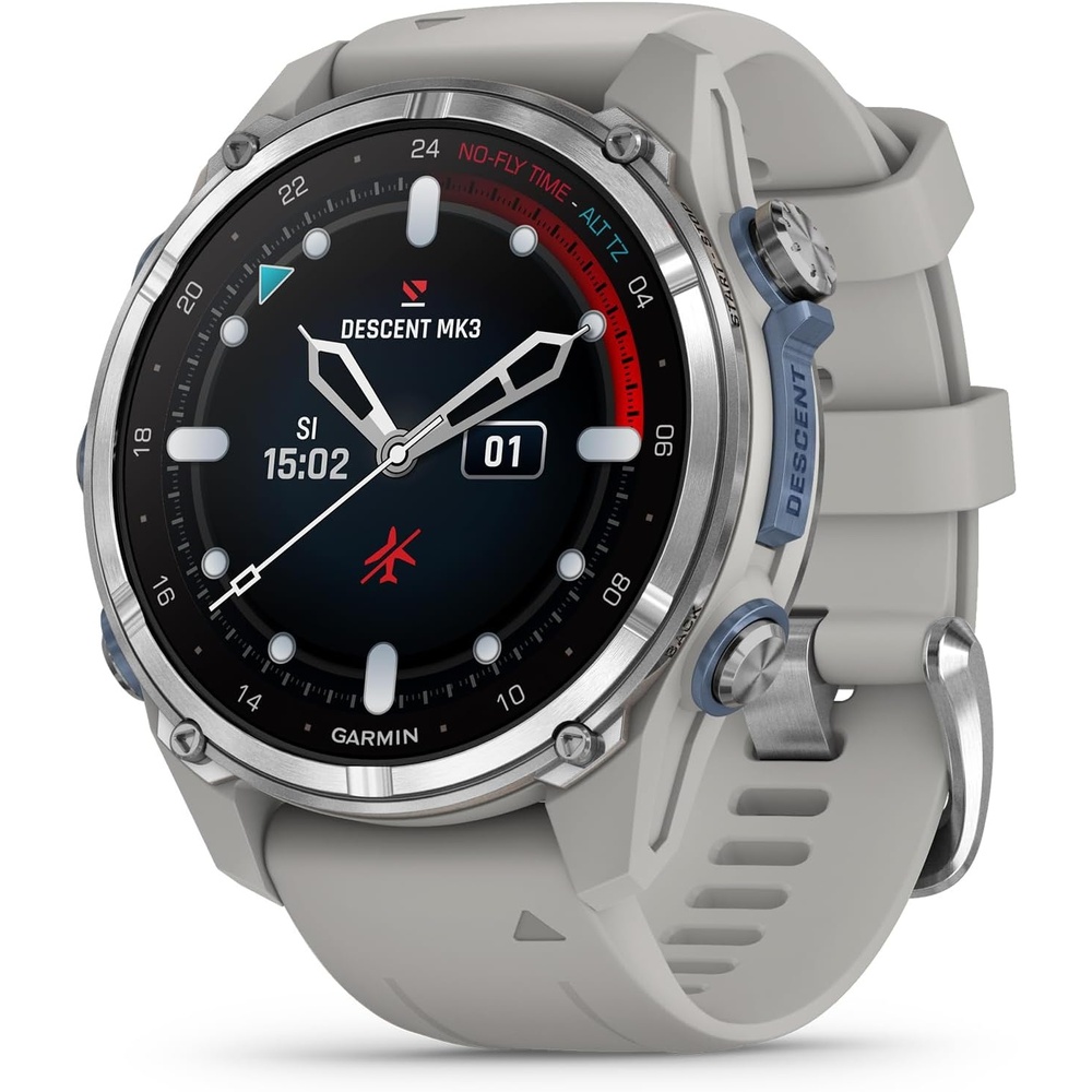 image:imageGarmin Descent Mk3i Dive Computer and Multisport GPS Smartwatch Air Integration French Gray 43mm Bronze Pvd Titanium Case 12 Amoled with Sapphire Lens 200m DiveRated Subwave Air IntegrationFog Gray