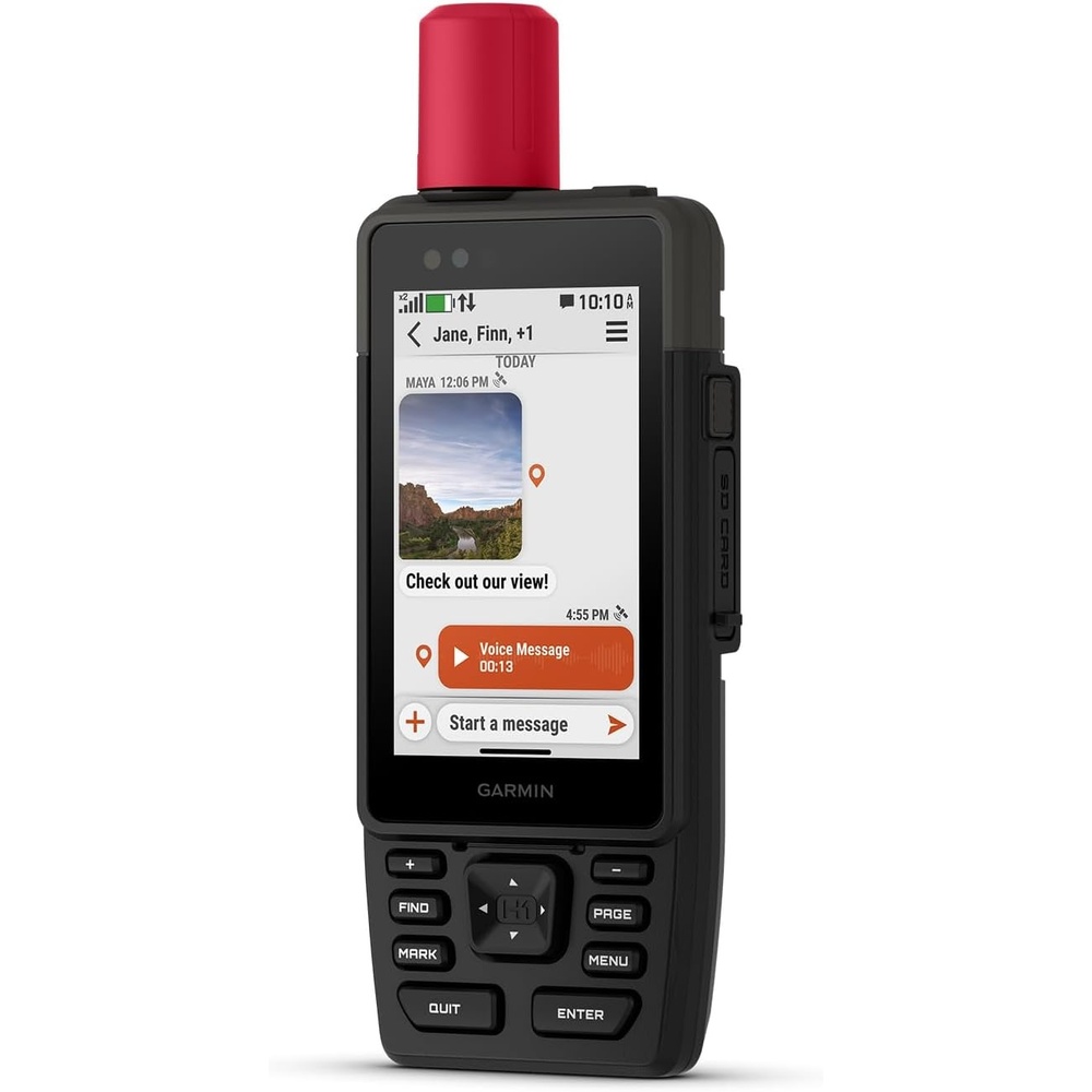 image:imageGarmin GPSMAP H1i Plus Premium GPS Handheld Navigator with inReach Plus Technology to Share Texts Photos Voice Memos and SOS OffGrid Touchscreen and Buttons Long Battery Life Preloaded Maps Inreach Plus Satellite Tech Enables Sos Text Photo and Voice Messages OffGrid Preloaded Topoactive MapsinReach Plus Technology