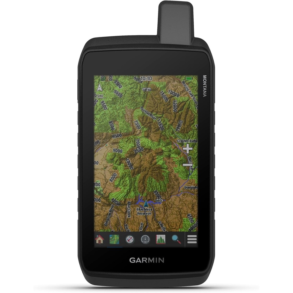 image:imageGarmin Montana 710i Rugged GPS Handheld Navigator with Builtin inReach Technology for SOS and 2way Texts in Remote Areas 5 Touchscreen Satellite Imagery and Maps for Routing on Roads or TrailsMontana 710