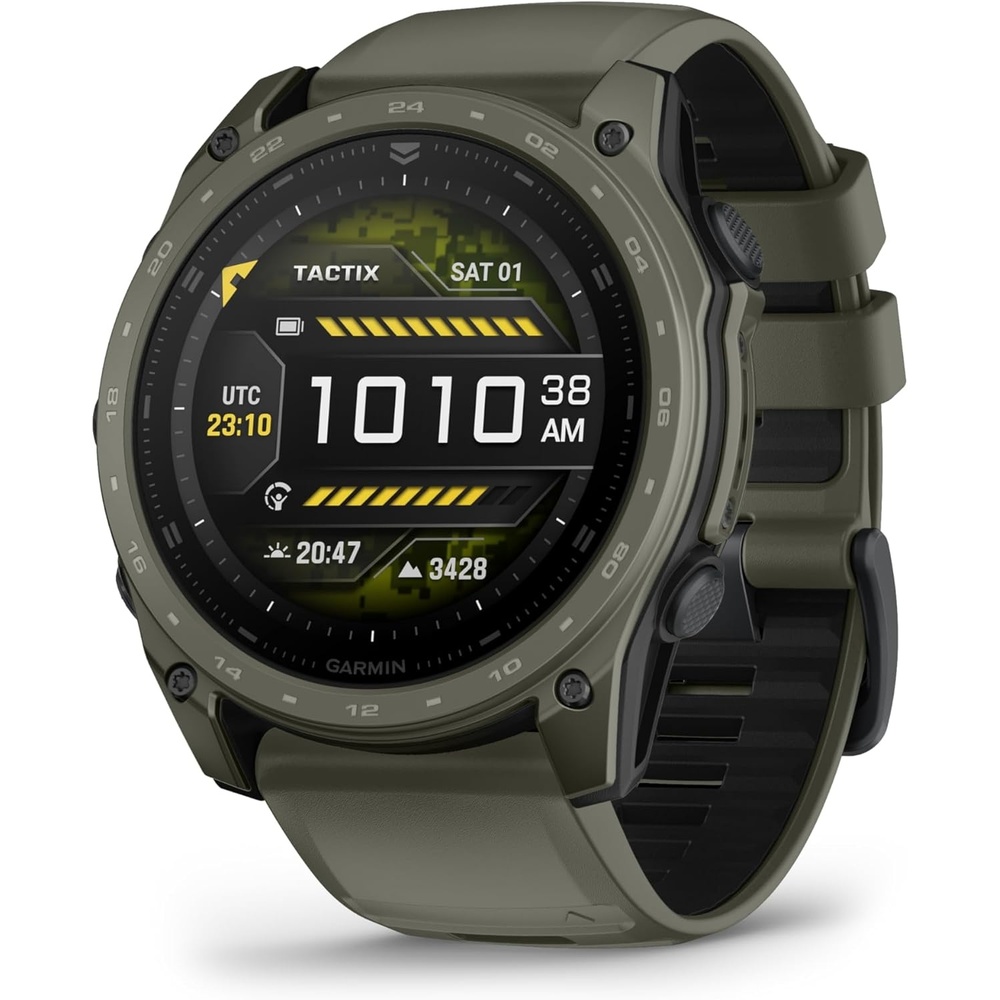 image:imageGarmin tactix 8 51mm Solar Charged Display Premium Tactical GPS Smartwatch Includes Applied Ballistics Ultralight Solver 14Inch Solar Amoled Ti Bezel and Power Sapphire Applied Ballistics Ultralight Solver MultiBand GPSAMOLED CERAKOTE Olive Drab