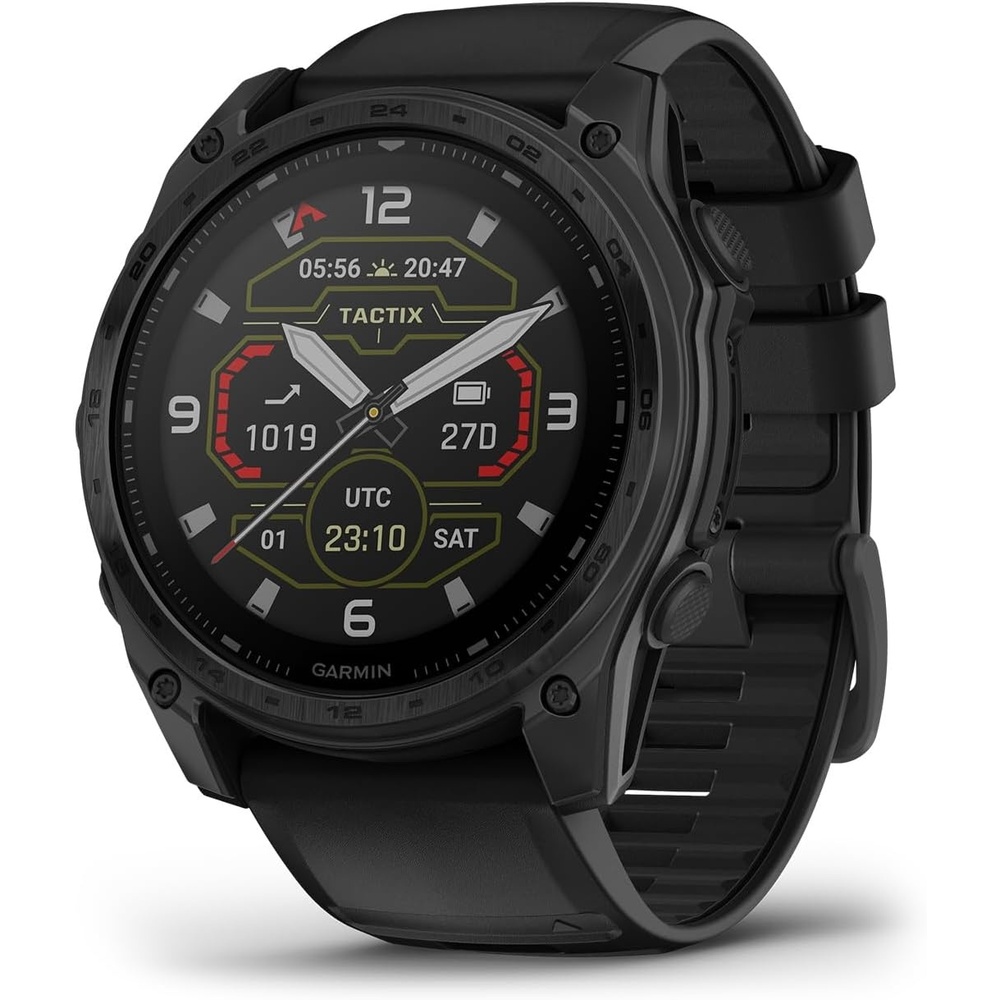 image:imageGarmin tactix 8 51mm Solar Charged Display Premium Tactical GPS Smartwatch Includes Applied Ballistics Ultralight Solver 14Inch Solar Amoled Ti Bezel and Power Sapphire Applied Ballistics Ultralight Solver MultiBand GPSSOLAR AB ELITE Black