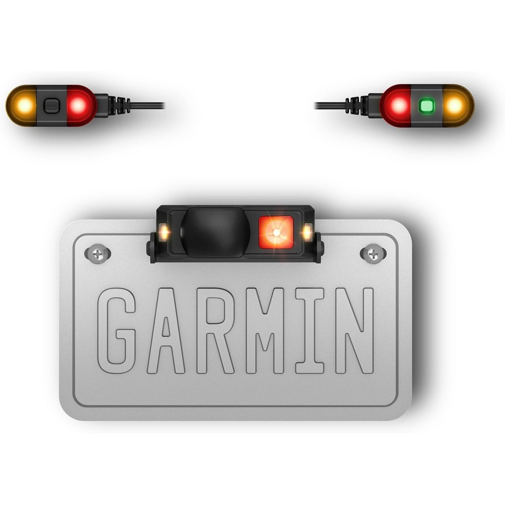 image:imageGarmin zmo R1 Radar Motorcycle Rearview and Blind Spot Radar with External Lights Audio Alerts and Headsup Indicator Lights Pairs Via Bluetooth to Zmo Radar App or XT2 External Amber and Red Lights Audio Alerts IP67 Weather Rating