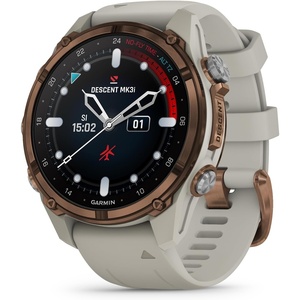 Garmin Descent™ Mk3i, Dive Computer and Multisport GPS Smartwatch, Air Integration, French Gray | 43mm Bronze Pvd Titanium Case, 1.2 Amoled with Sapphire Lens, 200m Dive-Rated, Subwave Air Integration(French Gray)