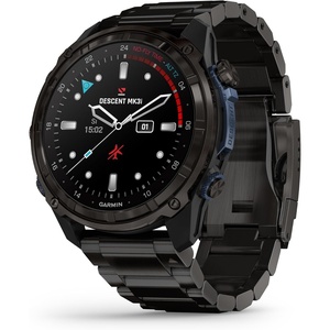 Garmin Descent™ Mk3i, Dive Computer and Multisport GPS Smartwatch, Air Integration, French Gray | 43mm Bronze Pvd Titanium Case, 1.2 Amoled with Sapphire Lens, 200m Dive-Rated, Subwave Air Integration(Black Titanium)