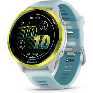 Garmin® Forerunner® 570, 42mm, Advanced GPS Running and Triathlon Smartwatch, AMOLED Display, Training and Recovery Features, Slate Gray Aluminum with Translucent Black/Black Band | 1.2 Amoled, Multi-Gnss GPS with Satiq, Training, Recovery and Multisport and Triathlon Support, Slate Gray Aluminum Case(Amp Yellow with Whitestone)