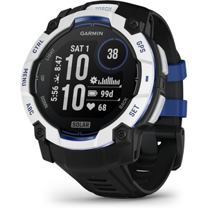 Garmin Instinct® 3 45mm, AMOLED Display, Rugged Outdoor GPS Smartwatch, Metal-Reinforced Bezel, Built-in Flashlight, Up to 18 Days of Battery Life, Black | 45mm Amoled 1.2 Display, Metal-Reinforced Bezel, Built-in Flashlight, Up to 18 Days Battery, Multi-Band GPS, 10 Atm(Whitestone and Bolt Blue)