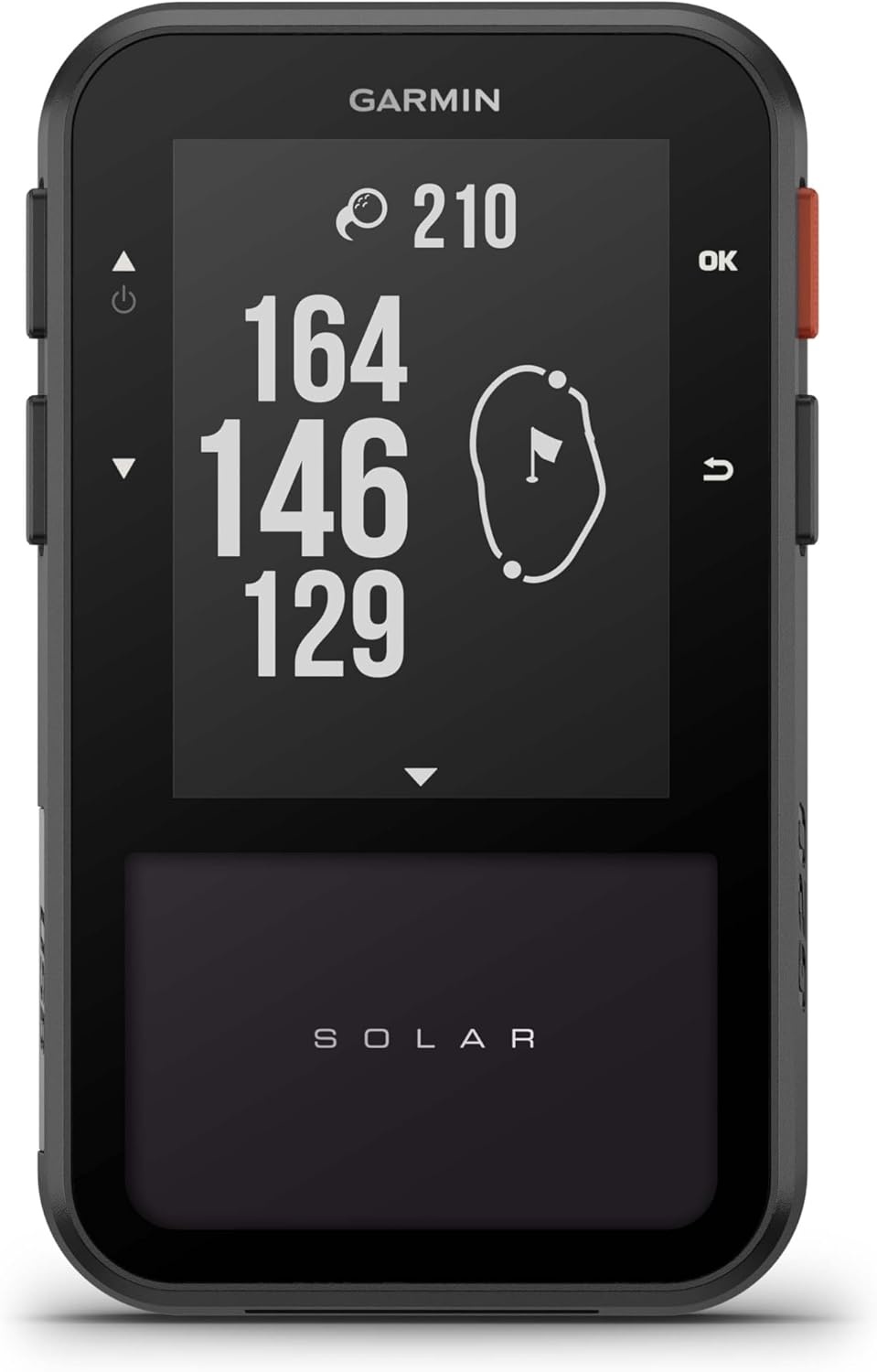 image:imageGarmin Approach G20 Solar GPS Golf Handheld with Solar Charging SunlightReadable High Resolution Display Builtin Magnet to Mount On Your Cart Big Numbers for Easy Reading
