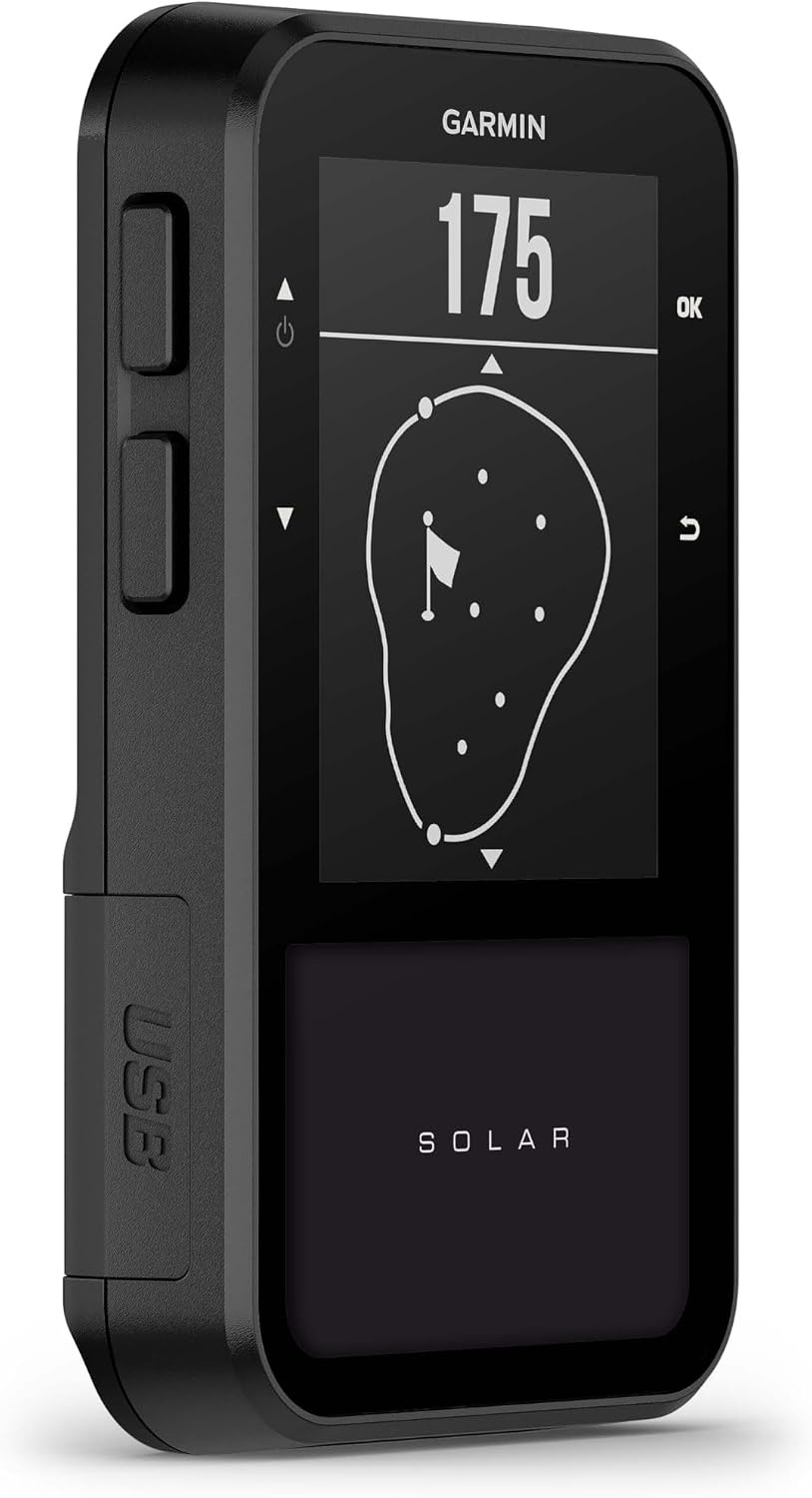 image:imageGarmin Approach G20 Solar GPS Golf Handheld with Solar Charging SunlightReadable High Resolution Display Builtin Magnet to Mount On Your Cart Big Numbers for Easy Reading