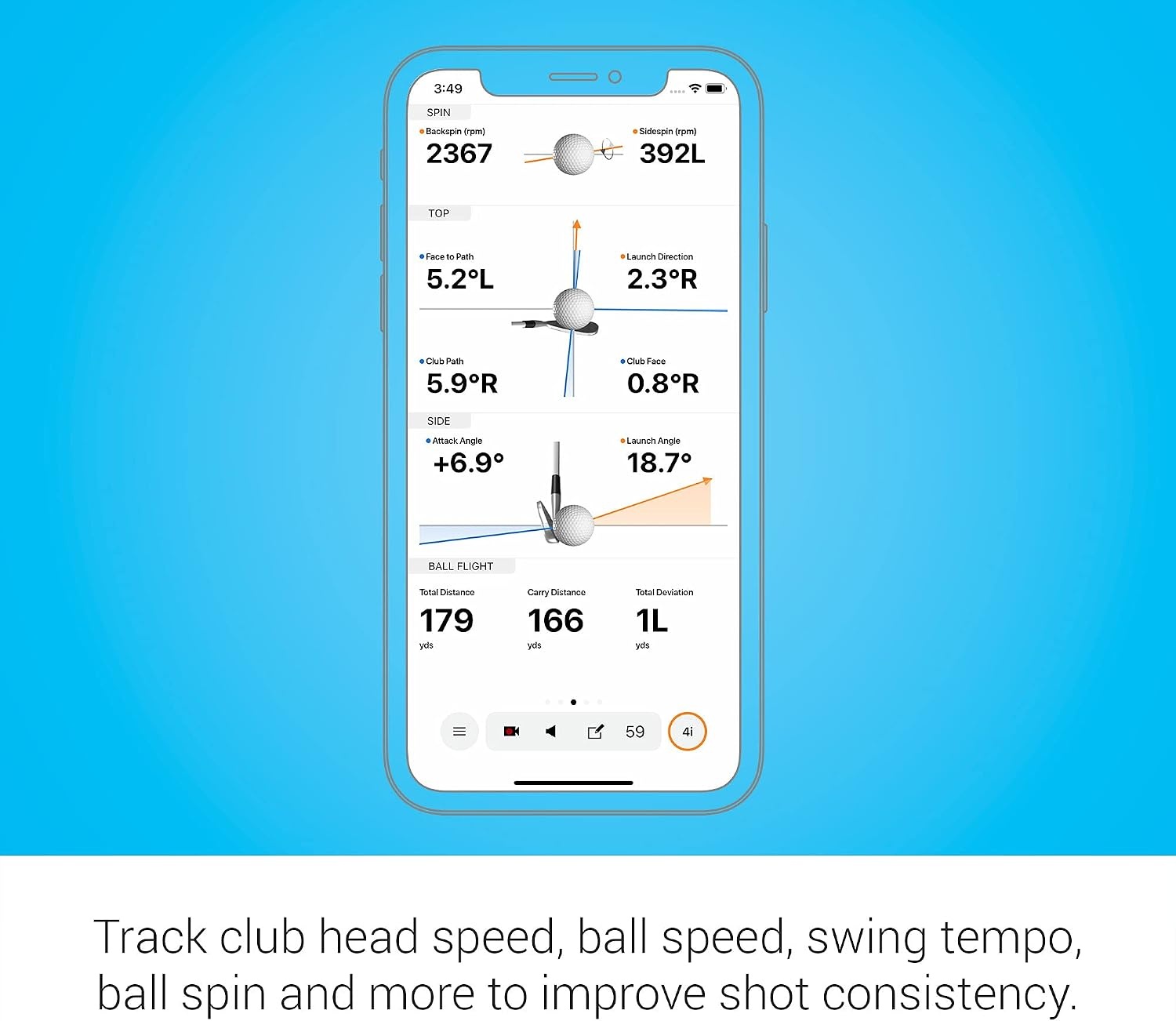 image:imageGarmin Approach R10 Portable Golf Launch Monitor Take Your Game Home Indoors or to The Driving Range Up to 10 Hours Battery Life 0100235600 Portable Radar Golf Launch Monitor Pairs with Garmin Golf App Up to 10 Hr Battery Includes Tripod Phone Mount CaseGolf Launch Monitor