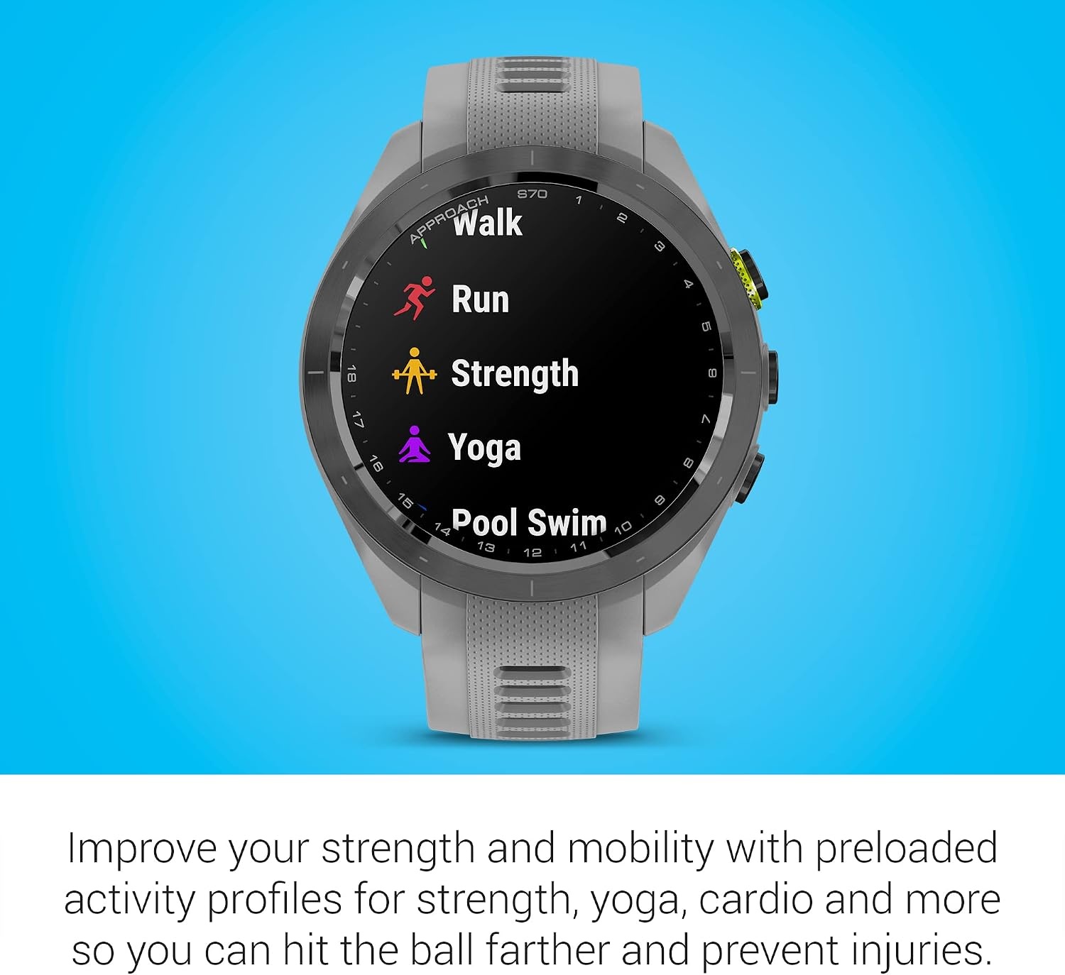 image:imageGarmin Approach S70 47mm Premium GPS Golf Watch BlackPowder Gray
