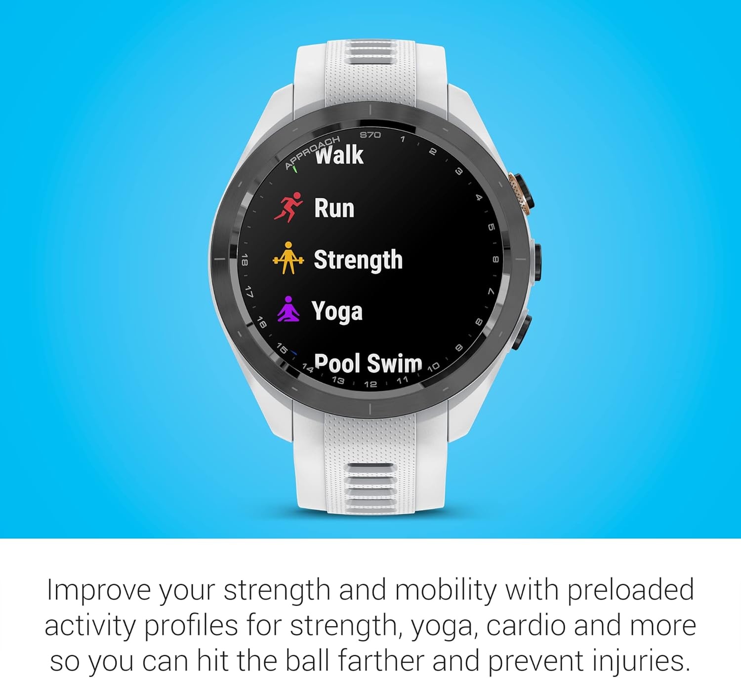 image:imageGarmin Approach S70 47mm Premium GPS Golf Watch BlackWhite