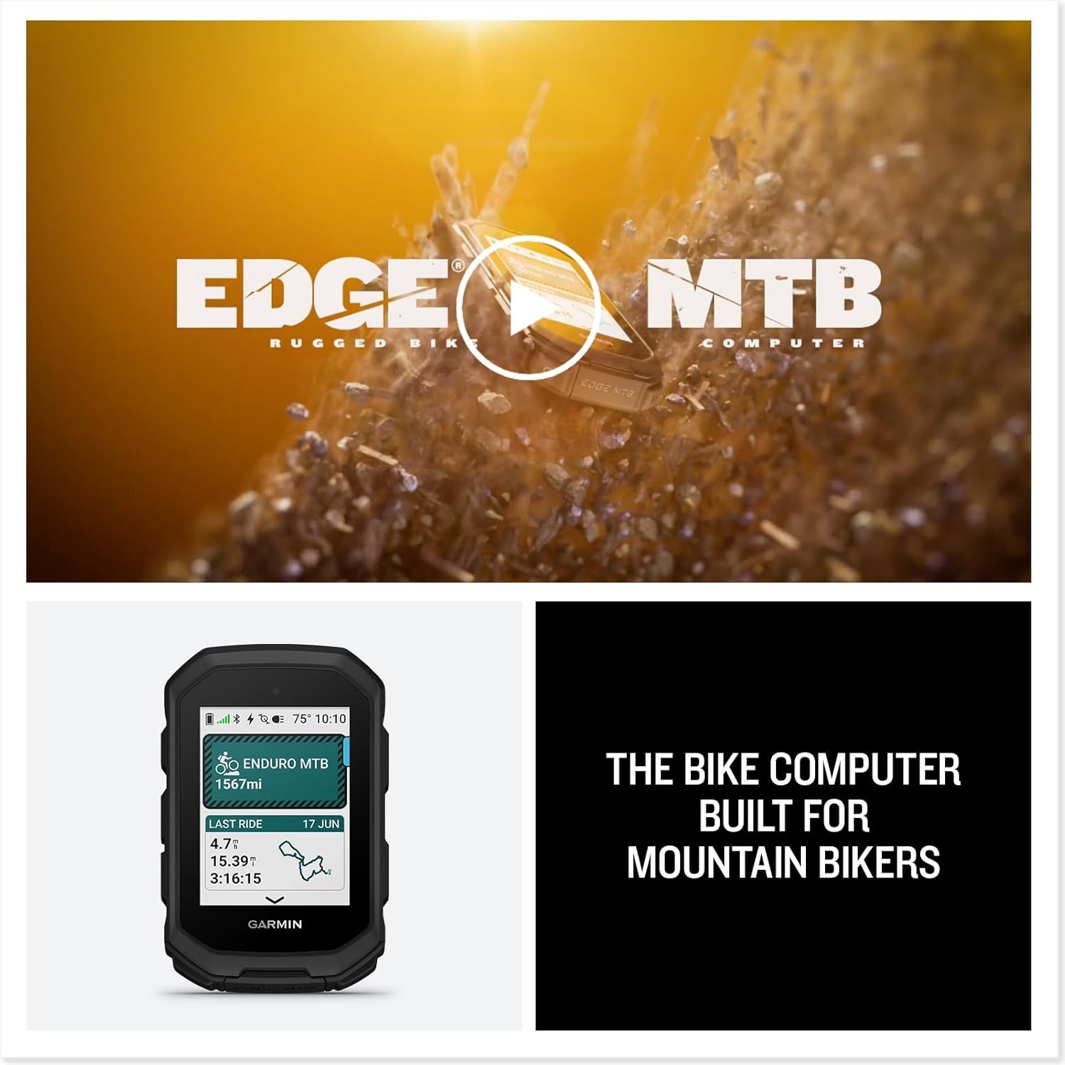 image:imageGarmin Edge MTB Rugged GPS Bike Computer with Preloaded FullColor Trail Maps and Advanced PerformanceTracking for Mountain Bikers Rugged 213 GPS with Trailforks and Topoactive Maps 5 Hz MultiBand Gnss Mtb Metrics Grit and Flow Gorilla Glass 14h