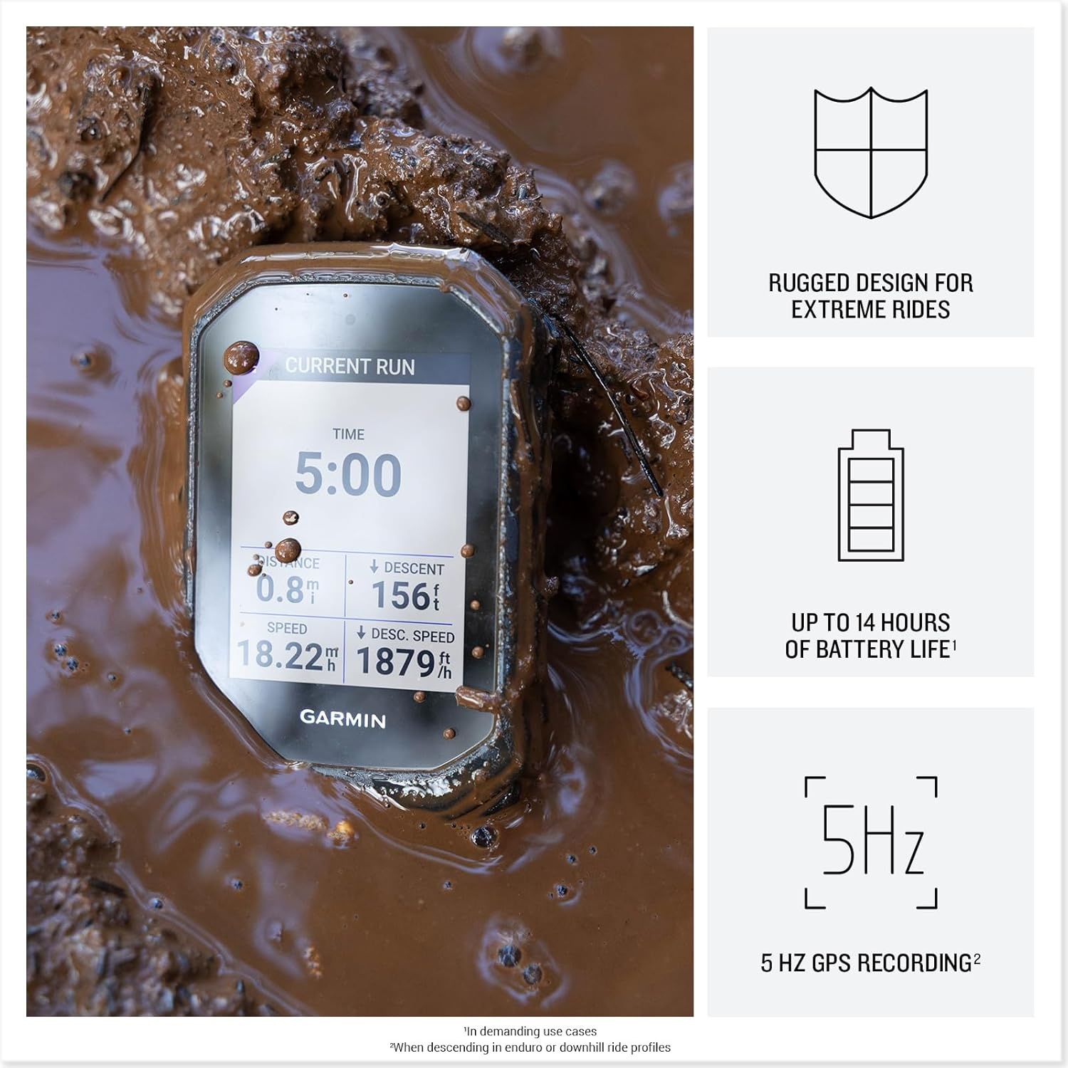image:imageGarmin Edge MTB Rugged GPS Bike Computer with Preloaded FullColor Trail Maps and Advanced PerformanceTracking for Mountain Bikers Rugged 213 GPS with Trailforks and Topoactive Maps 5 Hz MultiBand Gnss Mtb Metrics Grit and Flow Gorilla Glass 14h