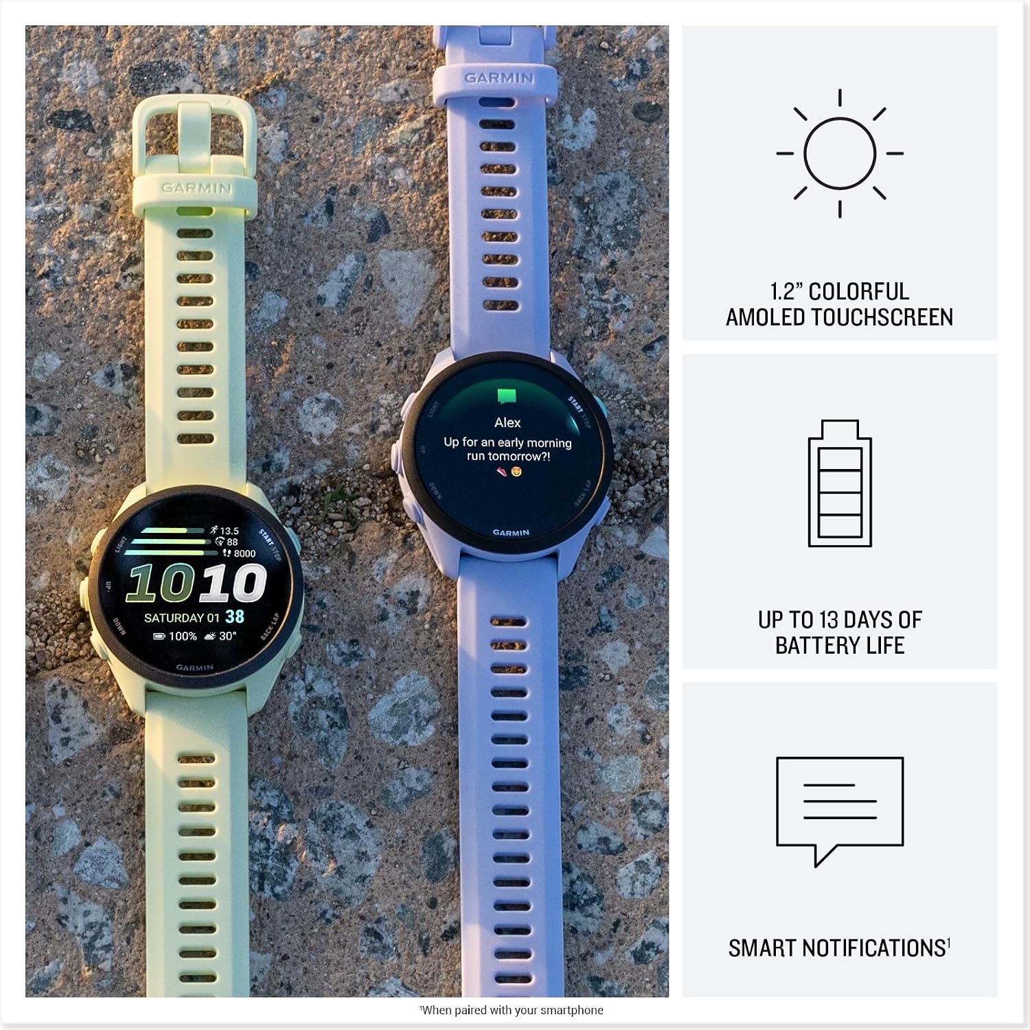 image:imageGarmin Forerunner 170 Music GPS Running Smartwatch Advanced Training Metrics and Recovery Insights Plus Music Storage Black with BlackAmp Yellow BandBlack