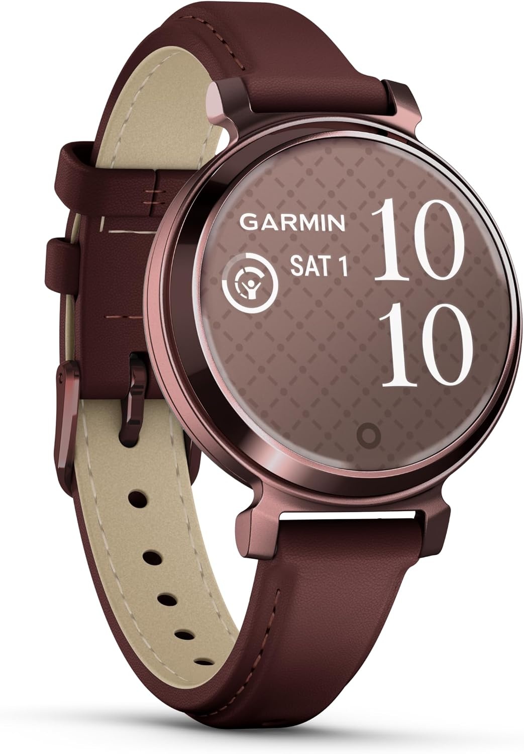 image:imageGarmin Lily 2 Small and Stylish Smartwatch Hidden Display Patterned Lens Up to 5 Days Battery Life CoconutMulberry