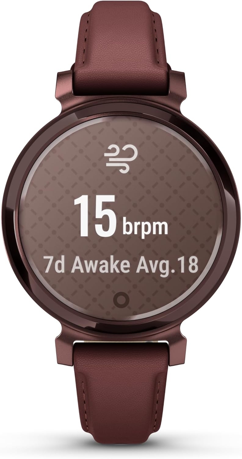 image:imageGarmin Lily 2 Small and Stylish Smartwatch Hidden Display Patterned Lens Up to 5 Days Battery Life CoconutMulberry