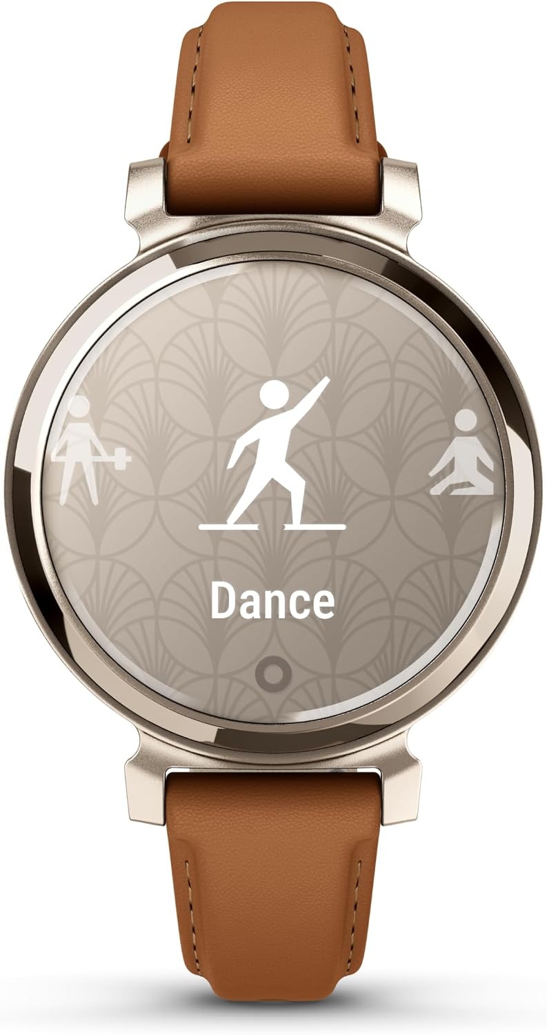 image:imageGarmin Lily 2 Small and Stylish Smartwatch Hidden Display Patterned Lens Up to 5 Days Battery Life CoconutTan