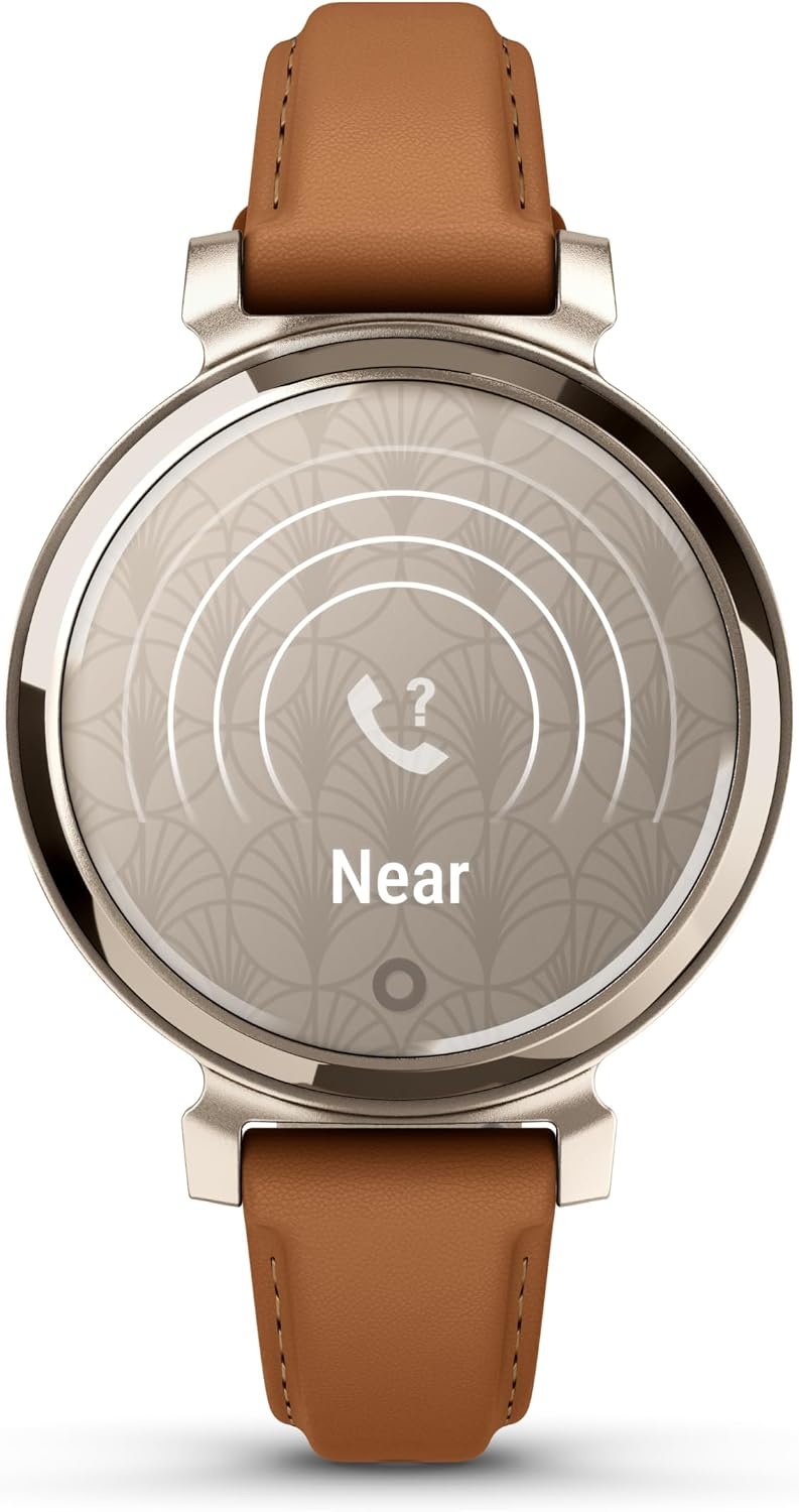image:imageGarmin Lily 2 Small and Stylish Smartwatch Hidden Display Patterned Lens Up to 5 Days Battery Life CoconutTan