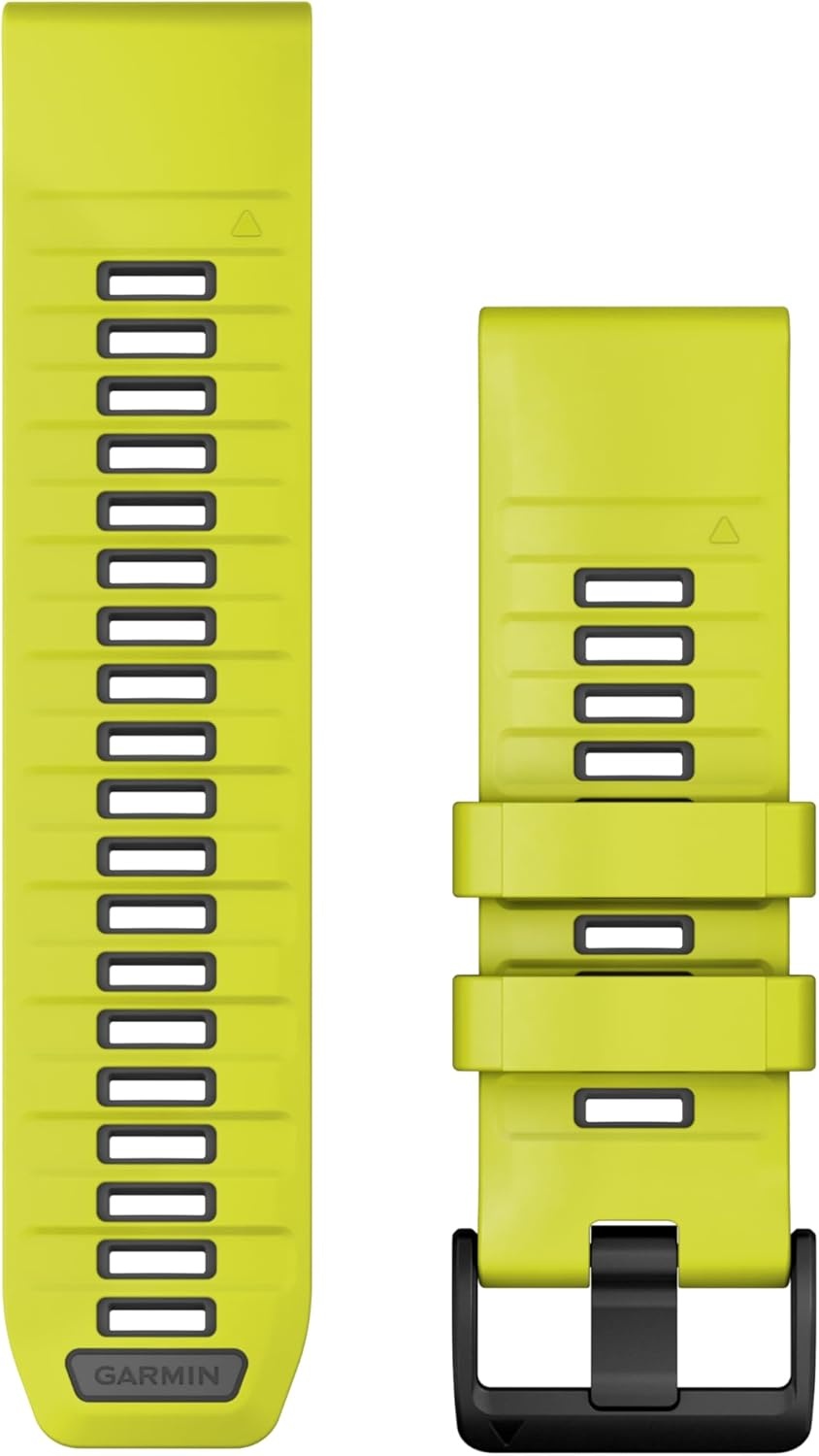 image:imageGarmin QuickFit 20mm BlackPebble Gray Silicone BandAmpYellowGrph