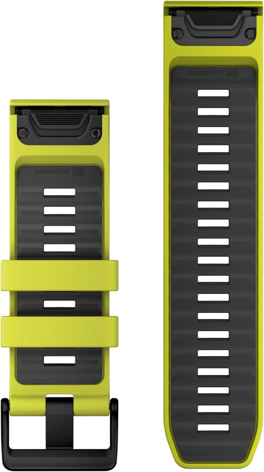image:imageGarmin QuickFit 20mm BlackPebble Gray Silicone BandAmpYellowGrph
