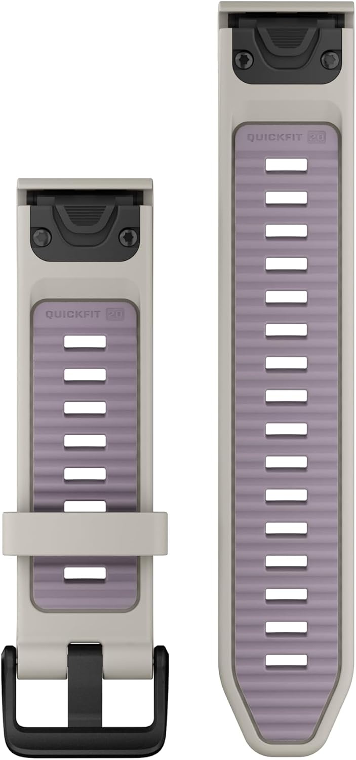 image:imageGarmin QuickFit 20mm BlackPebble Gray Silicone BandFog GrayLavender