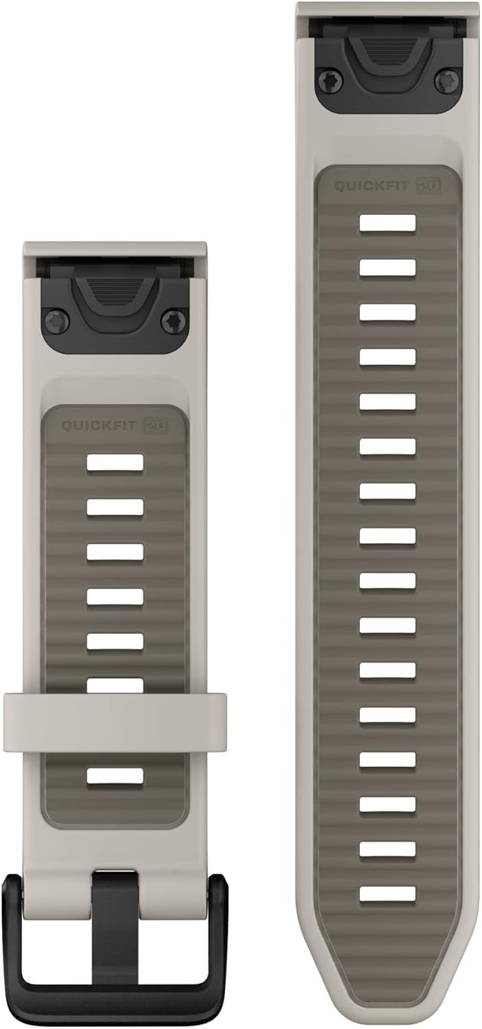 image:imageGarmin QuickFit 20mm BlackPebble Gray Silicone BandFog GryDark Sndstn