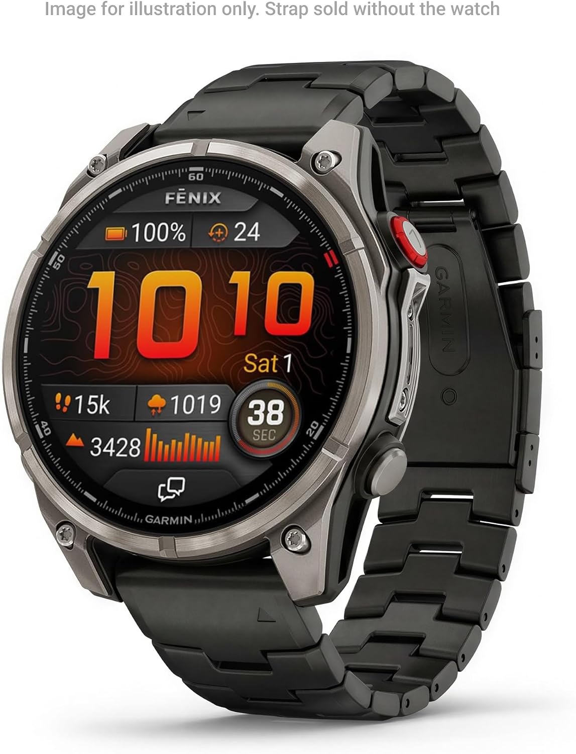 image:imageGarmin QuickFit 22 Watch Band Ember Orange SiliconeCarbon Gray