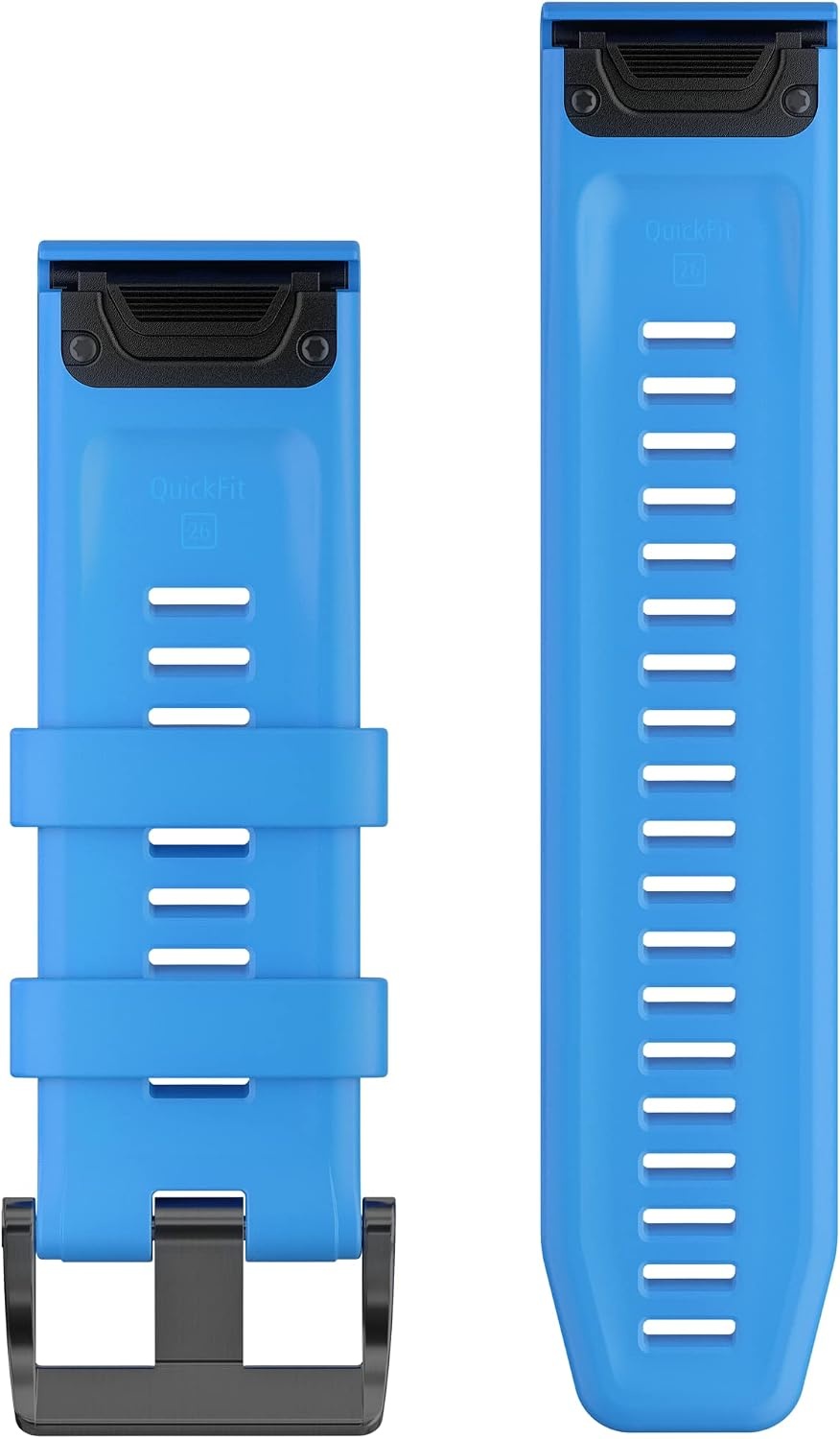 image:imageGarmin QuickFit 22 Watch Band Ember Orange SiliconeCyan Blue Silicone