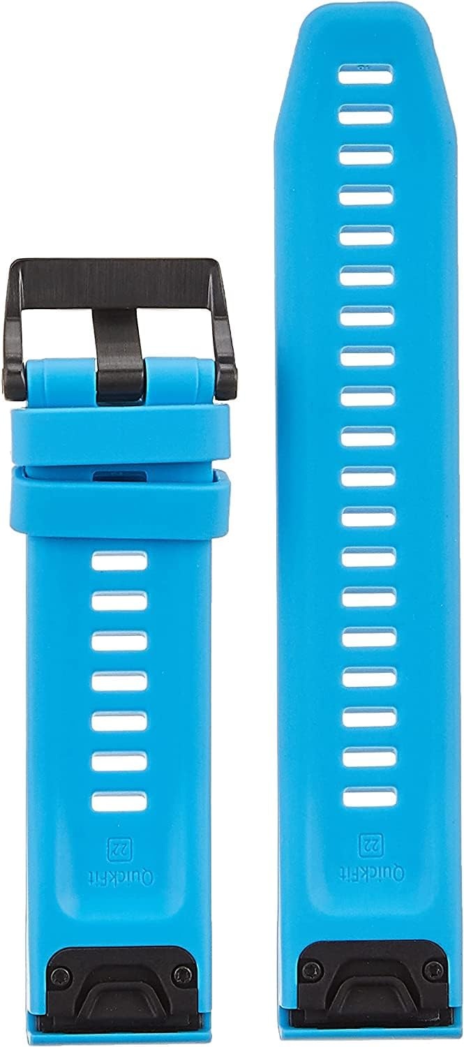 image:imageGarmin QuickFit 22 Watch Band Ember Orange SiliconeCyan Blue Silicone