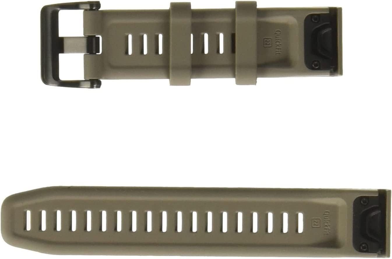 image:imageGarmin QuickFit 22 Watch Band Ember Orange SiliconeDark Sandstone Silicone