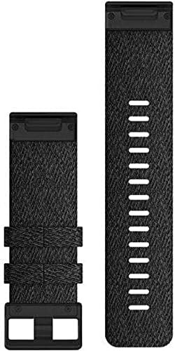image:imageGarmin QuickFit 22 Watch Band Ember Orange SiliconeHeathered Black Nylon