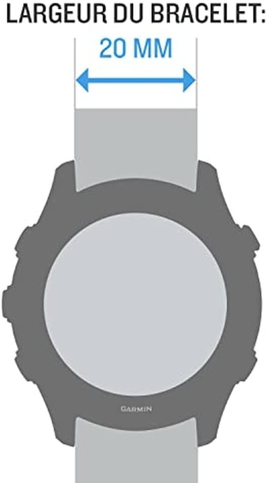 image:imageGarmin QuickFit 22 Watch Band Ember Orange SiliconeHeathered Black Nylon with Black Hardware