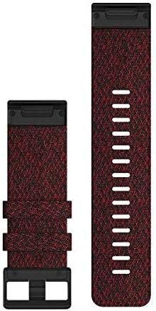 image:imageGarmin QuickFit 22 Watch Band Ember Orange SiliconeHeathered Red Nylon