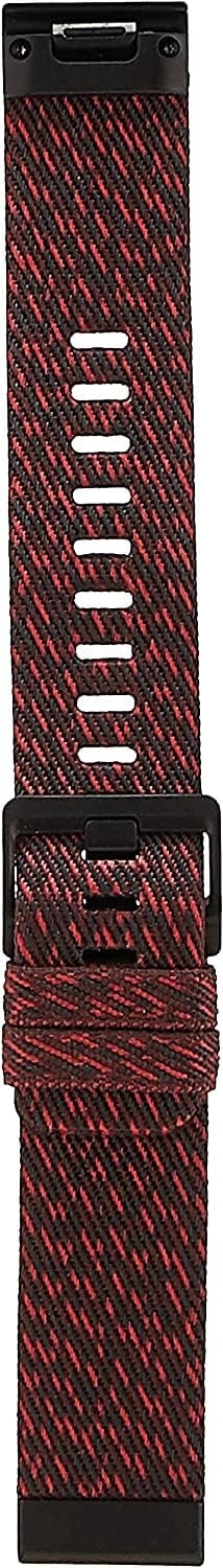 image:imageGarmin QuickFit 22 Watch Band Ember Orange SiliconeHeathered Red Nylon