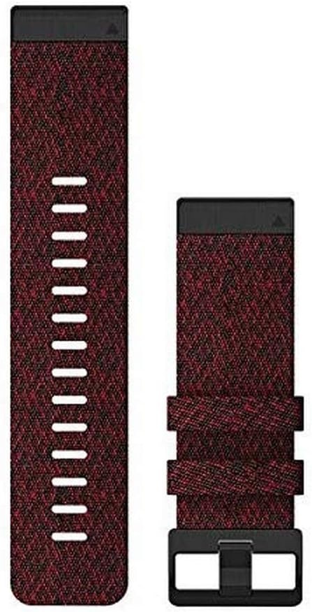 image:imageGarmin QuickFit 22 Watch Band Ember Orange SiliconeHeathered Red Nylon