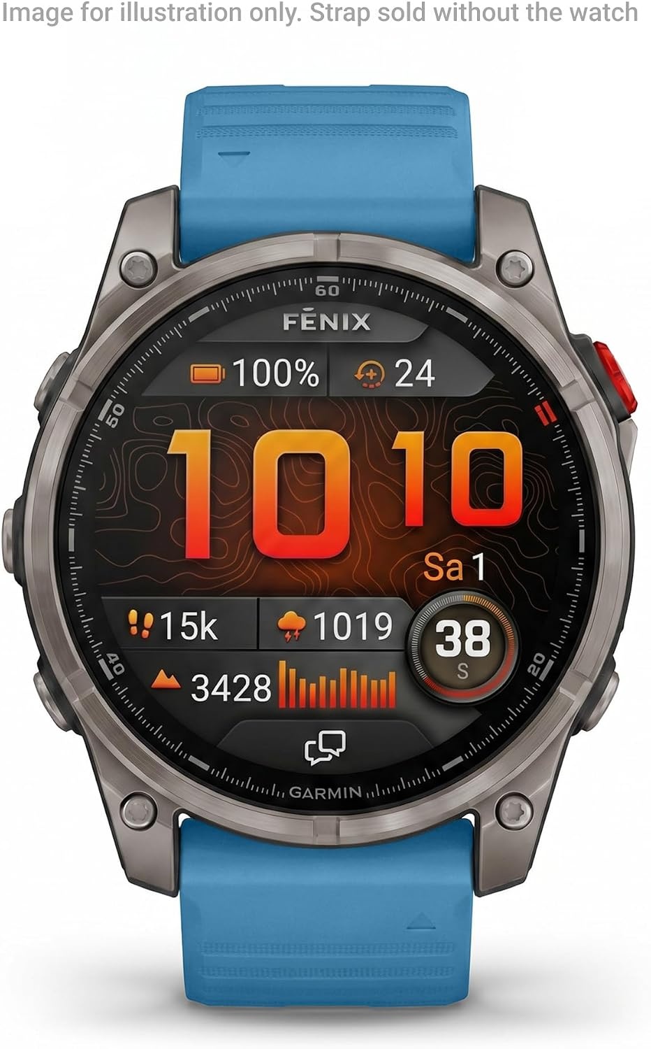 image:imageGarmin QuickFit 22 Watch Band Ember Orange SiliconeLakeside Blue Silicone