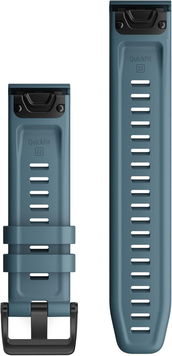 image:imageGarmin QuickFit 22 Watch Band Ember Orange SiliconeLakeside Blue Silicone