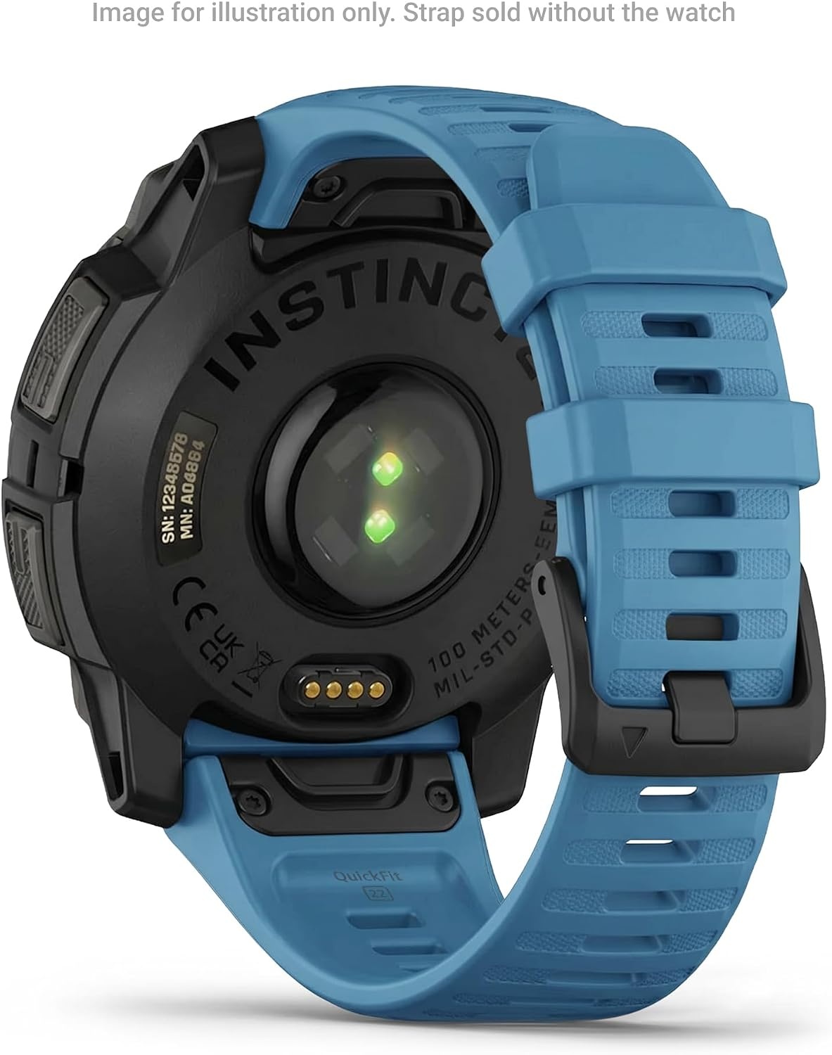 image:imageGarmin QuickFit 22 Watch Band Ember Orange SiliconeLakeside Blue Silicone