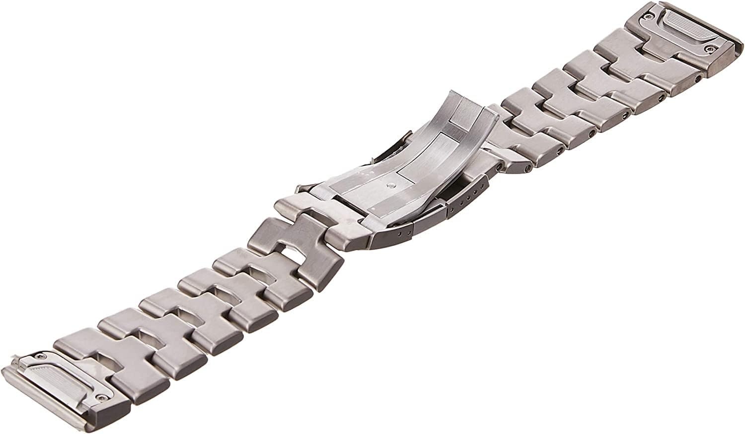 image:imageGarmin QuickFit 22 Watch Band Ember Orange SiliconeVented Titanium Bracelet